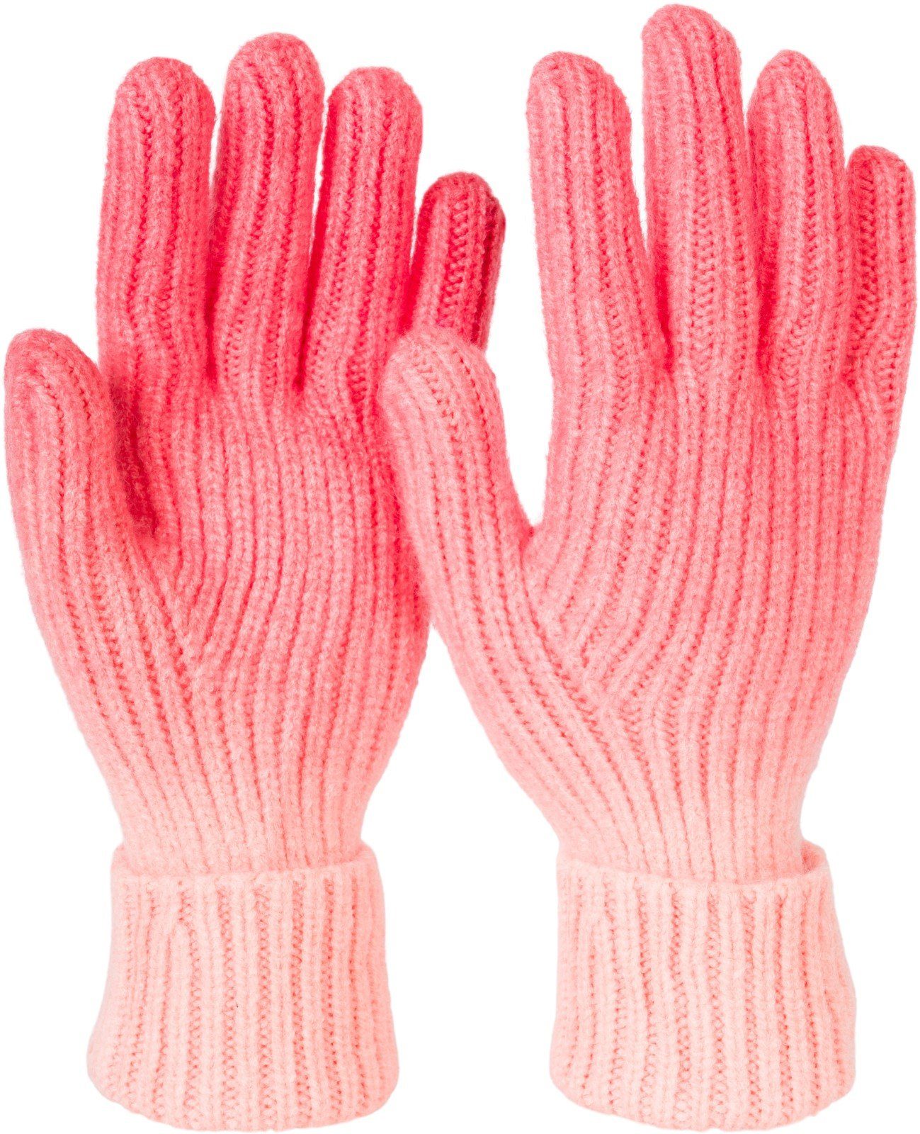 styleBREAKER Strickhandschuhe Strickhandschuhe Farbverlauf Muster Koralle-Apricot