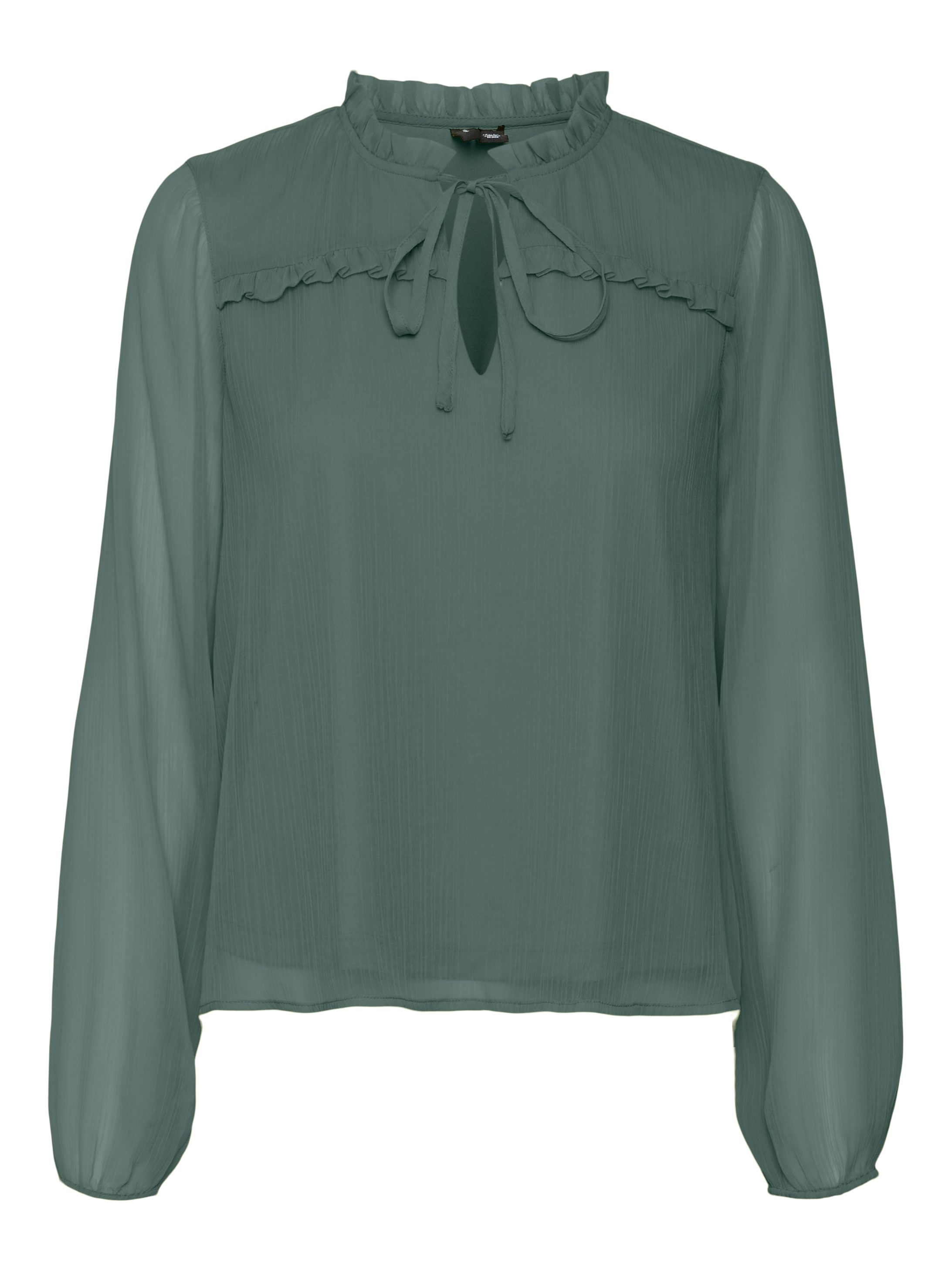 Vero Moda Chiffonbluse VMMILLA LS TOP WVN GA NOOS Kunstfaser, regular fit
