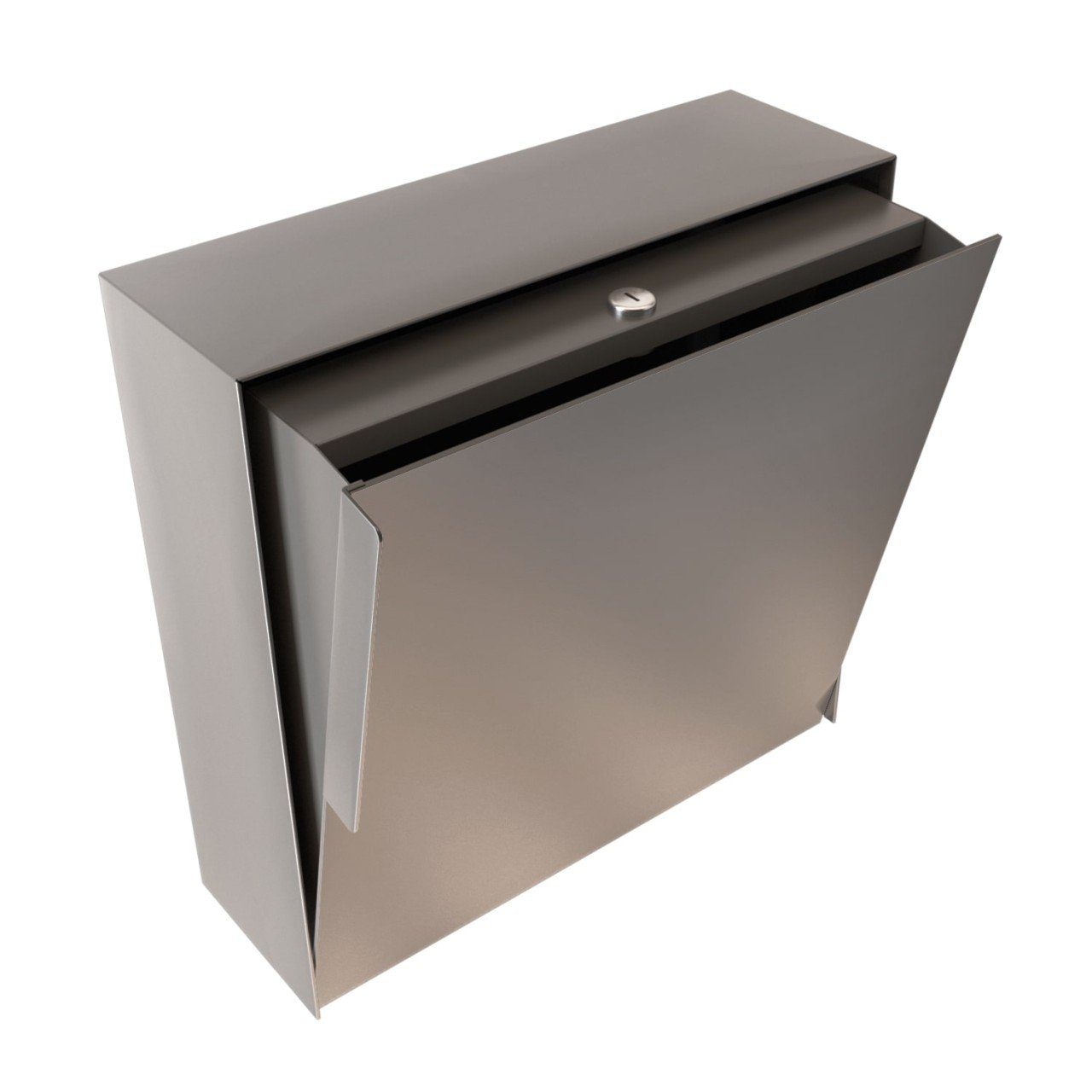 Bravios Briefkasten Wandbriefkasten Porto Grau Metallic