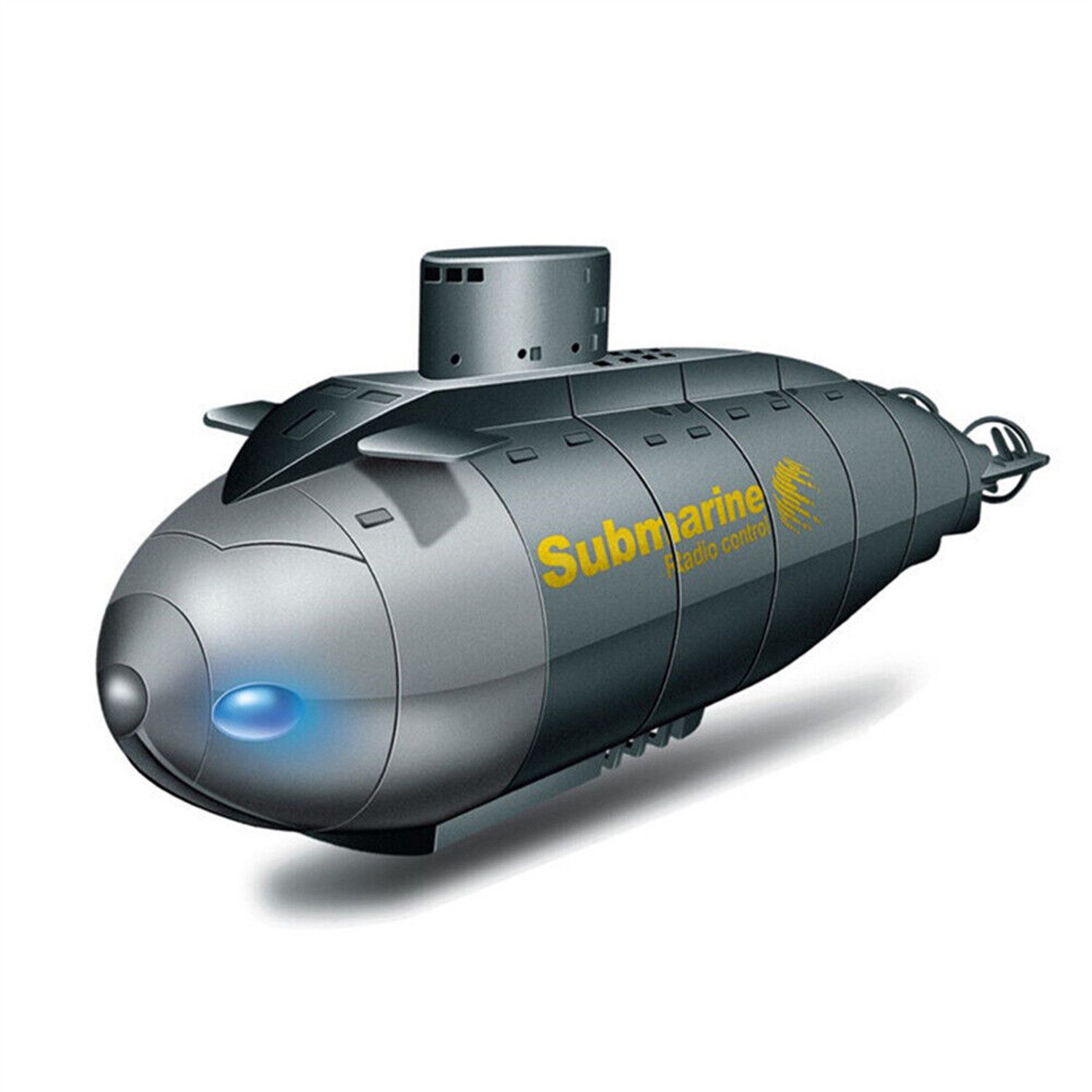 yozhiqu Spielzeug-Boot 2,4 G elektrisches U-Boot,6 Kanäle, Mini-Tauchmodell mit Fernbedienung, Turbinenantrieb/kabelloses Laden, mit Navigationslicht