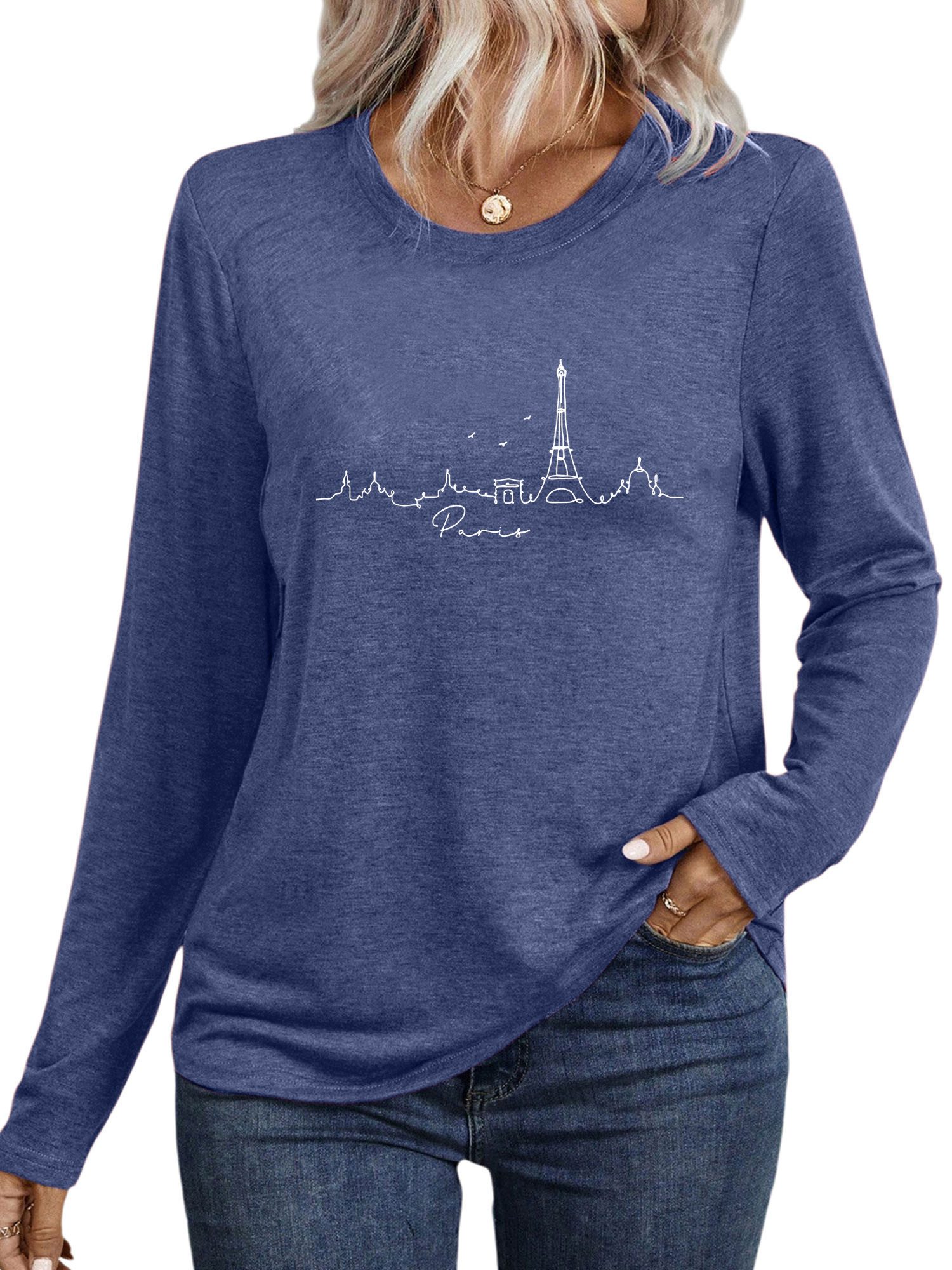 PYLIKE Longsleeve Damen Herbst bequemes Casual günstig online kaufen