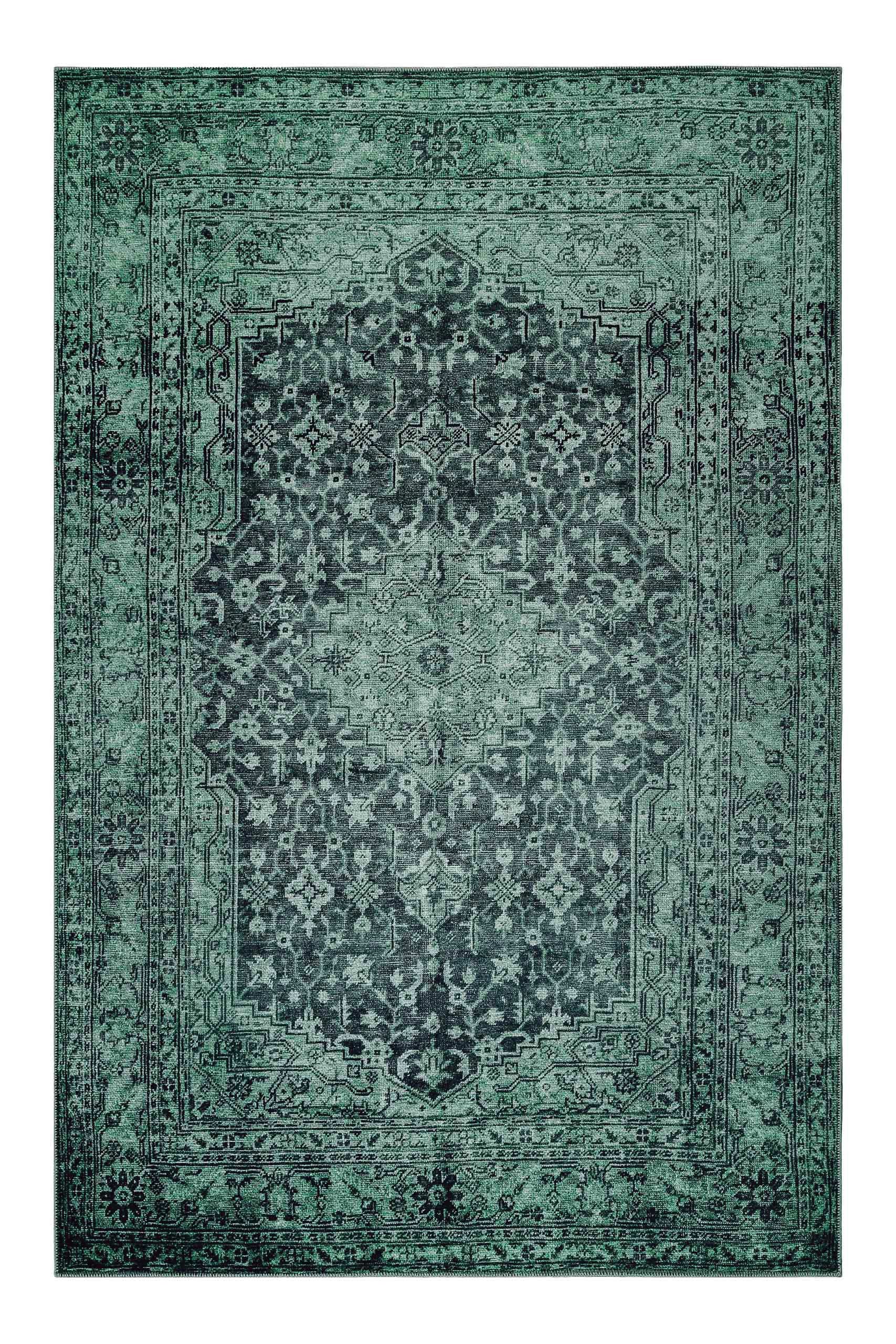 Wecon home Teppich 2nd Avenue, rechteckig, Höhe: 6 mm, Vintage, Baumwolle, Kurzflor, Used-Look, Wohnzimmer, Schlafzimmer