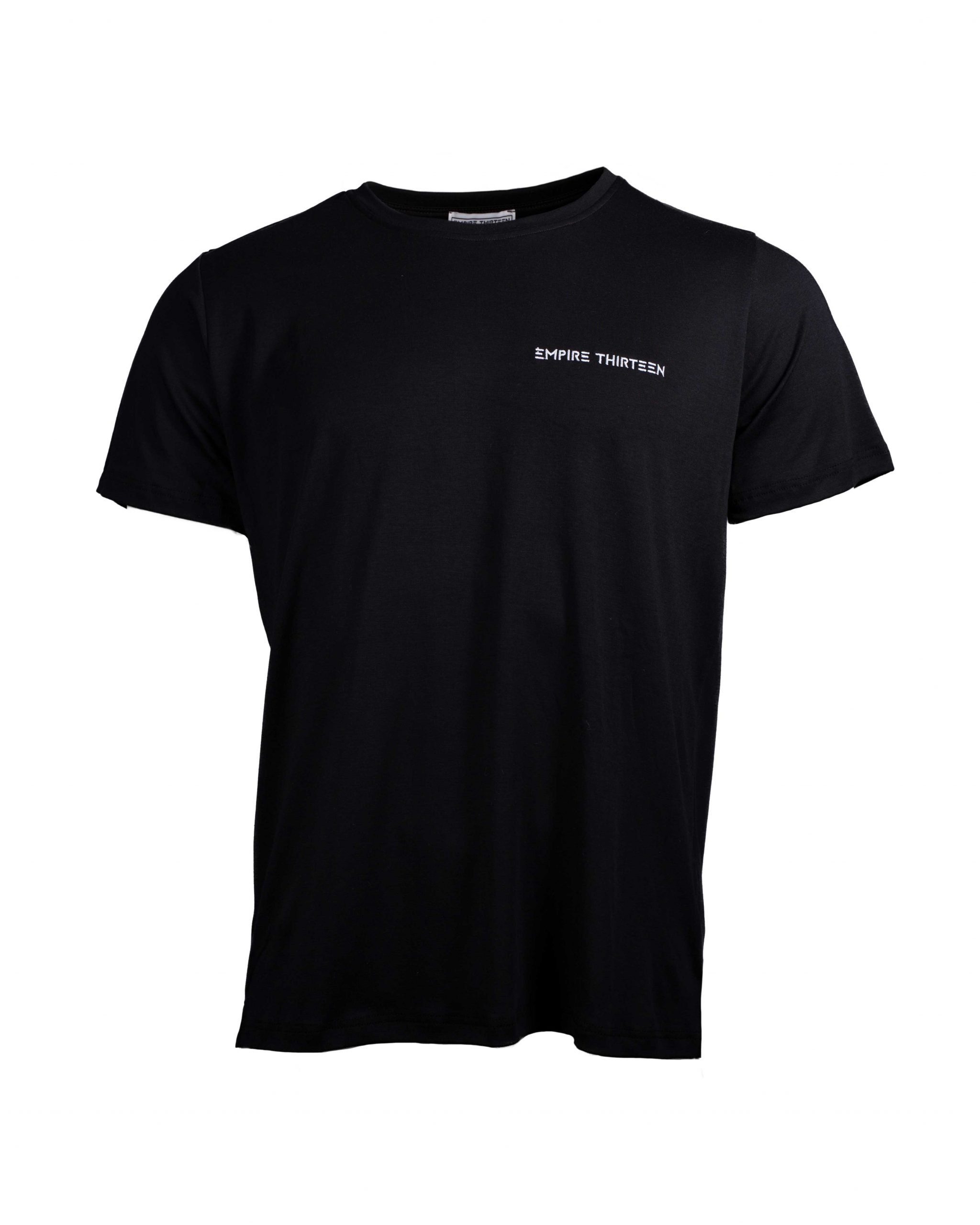 EMPIRE-THIRTEEN T-Shirt "EMPIRE-THIRTEEN" BASIC SHIRT MEN Stickerei Schwarz