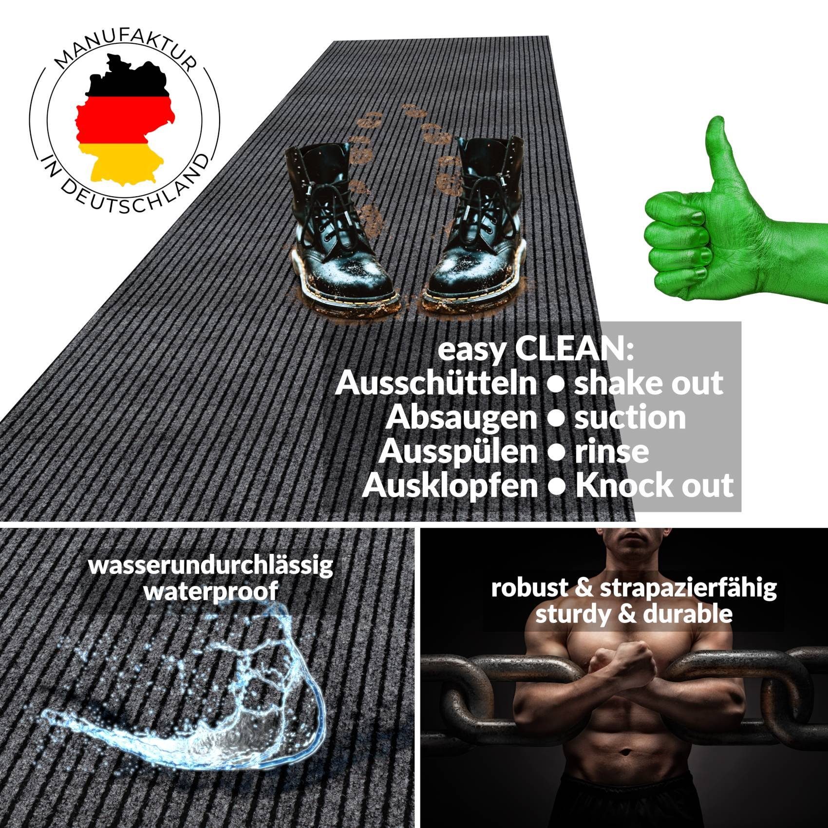 ANRO Läufer, Eckig, Höhe: 3 mm, günstig online kaufen