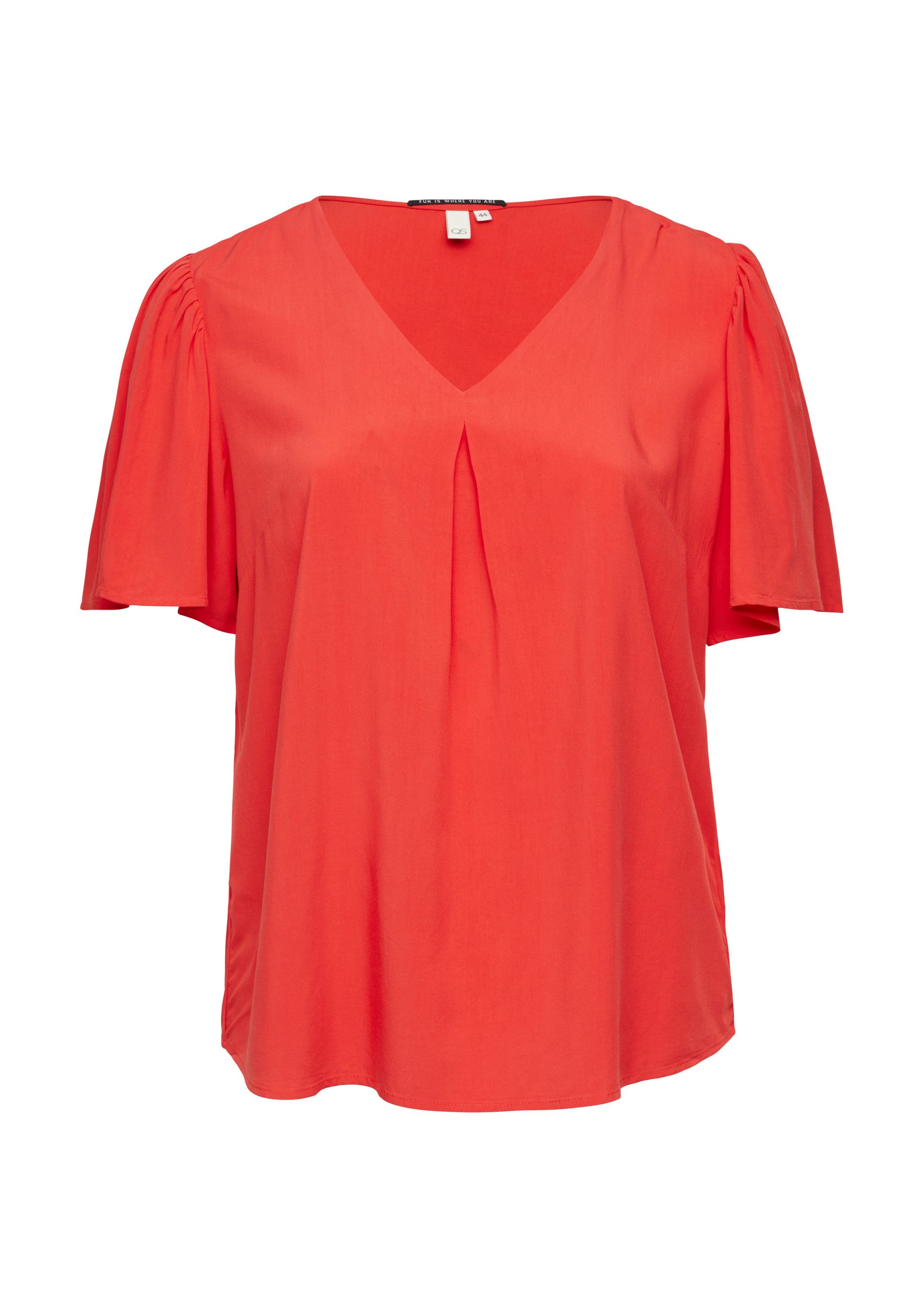 QS Kurzarmbluse Bluse Bluse mit Puffärmeln günstig online kaufen