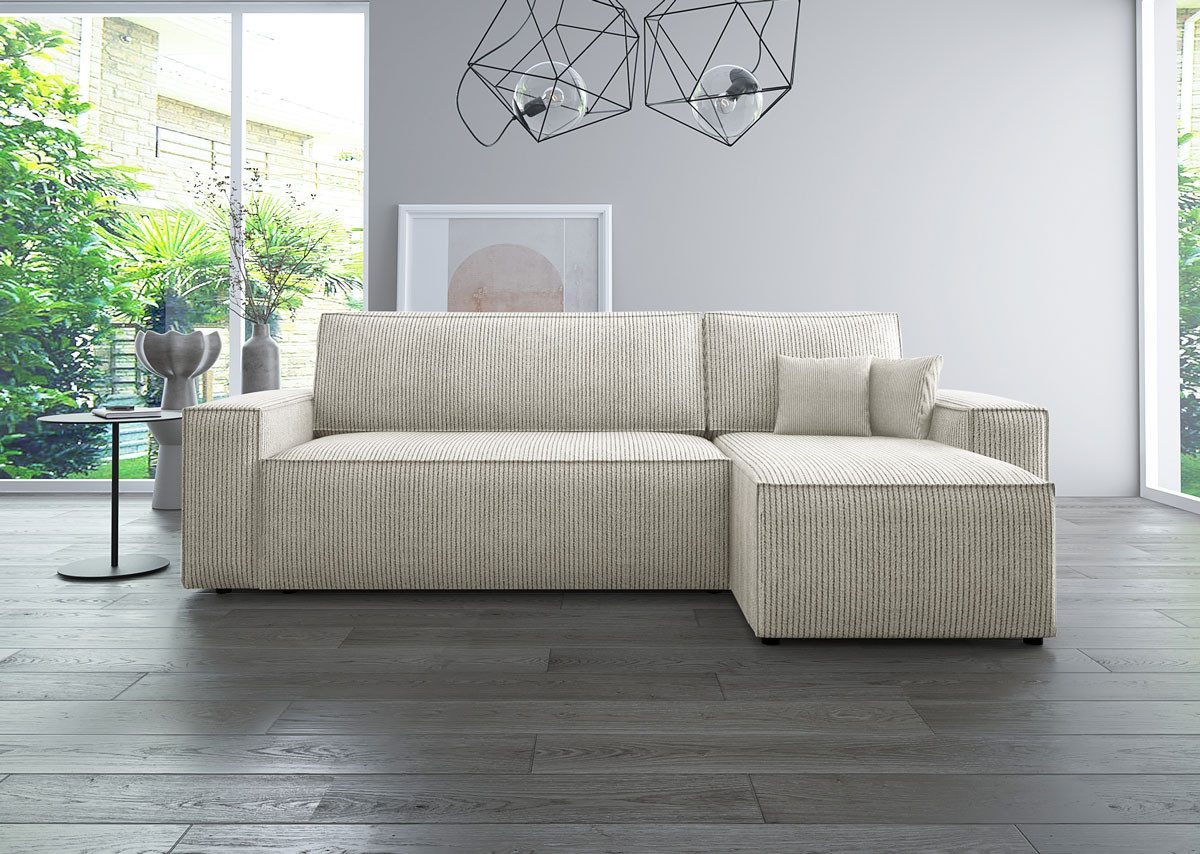 Luxusbetten24 Ecksofa Lazy, 244 cm breit, günstig online kaufen