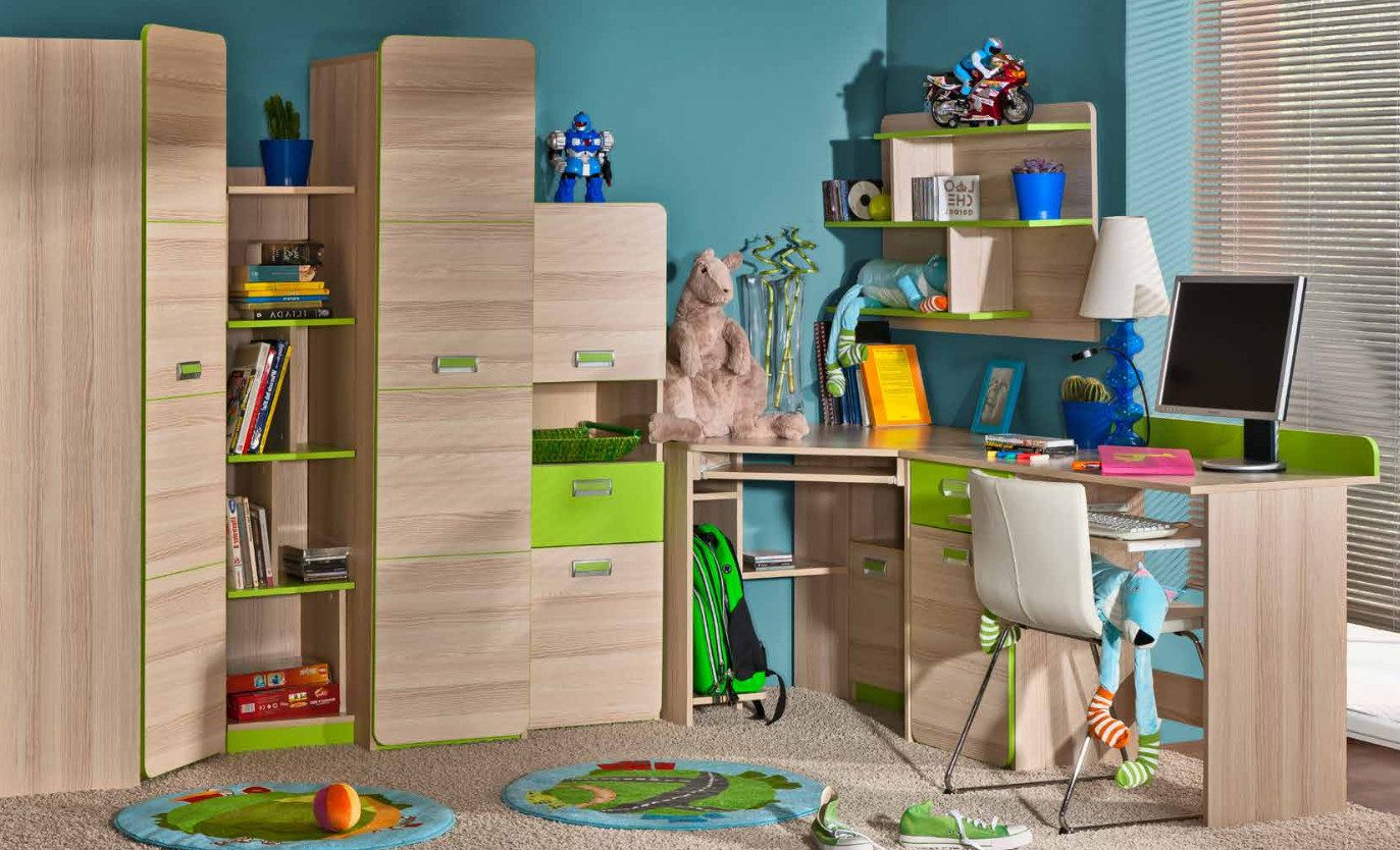 Xlmoebel Jugendzimmer-Set Komplettmöbelset für Kinderzimmer in Weiß mit Bett und Kleiderschrank, (3-tlg., Jugendzimmer), Hergestellt in Europa