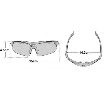 GelldG Sonnenbrille Polarisierte Sportbrille Sonnenbrille Fahrradbrille mit UV400 Schutz (1-St)