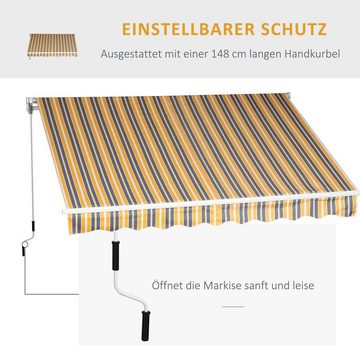 Outsunny Markise Markise (Set, 1-St., 1 x Markise) Breite: 295 cm, Ausfall: 245cm