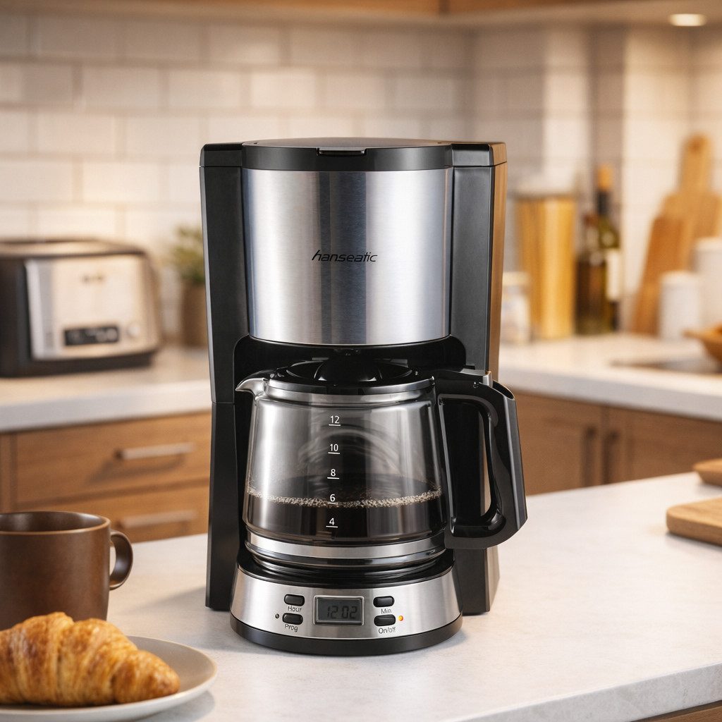 Hanseatic Filterkaffeemaschine HCMD151000SD, 1,5l Kaffeekanne, Papierfilter 1x4, inkl. 3 Jahre Herstellergarantie