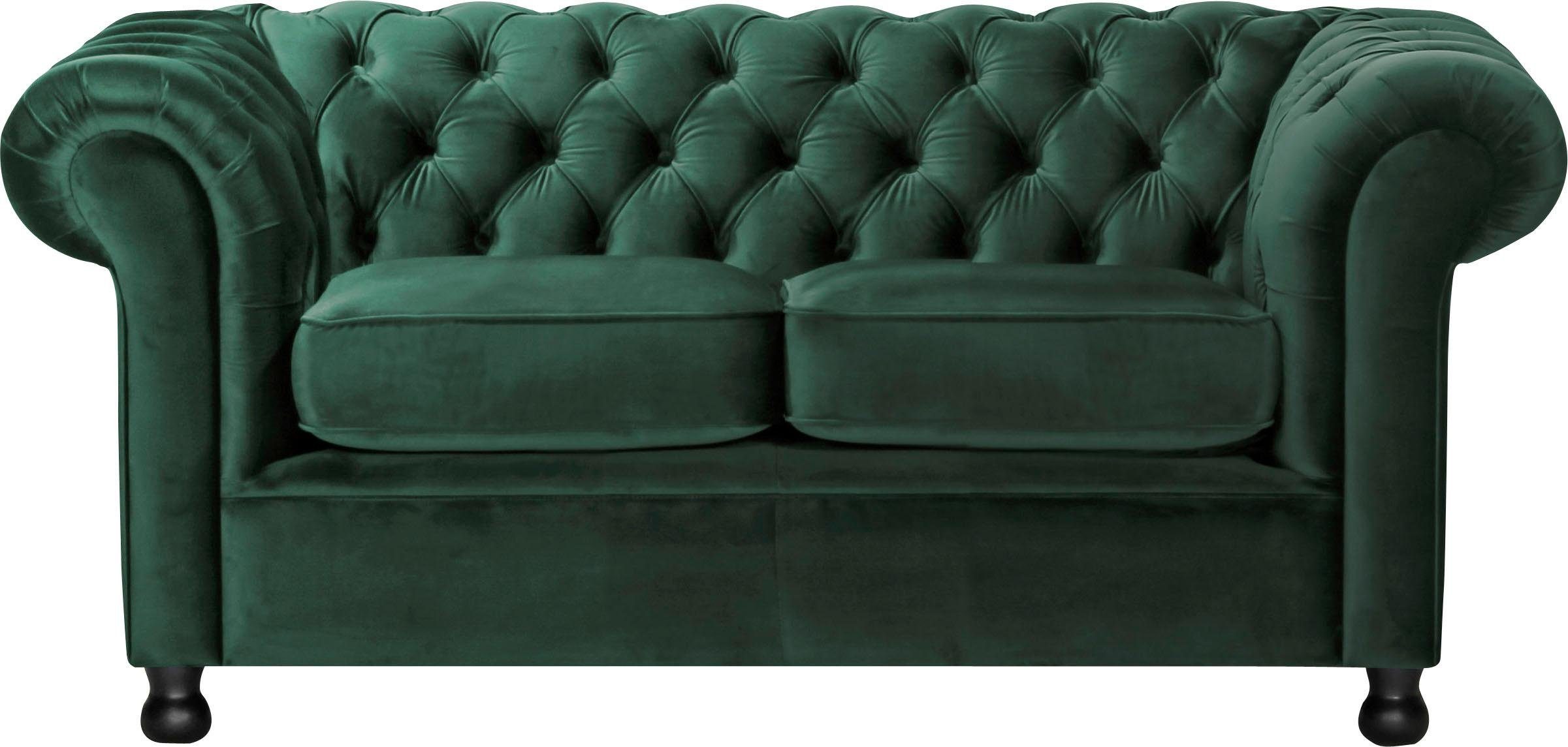 Home affaire Chesterfield-Sofa "Chesterfield Home 2-Sitzer", mit edler Knop günstig online kaufen