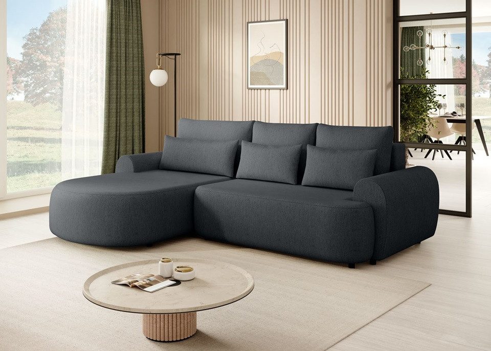 Beautysofa Ecksofa OLIVIO, mit Bettkasten Bretie:266 cm, Ecke gepolstert be günstig online kaufen