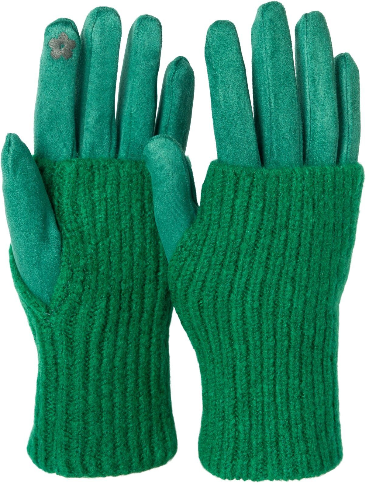 styleBREAKER Strickhandschuhe Touchscreen Stoff Handschuhe mit abnehmbarer günstig online kaufen