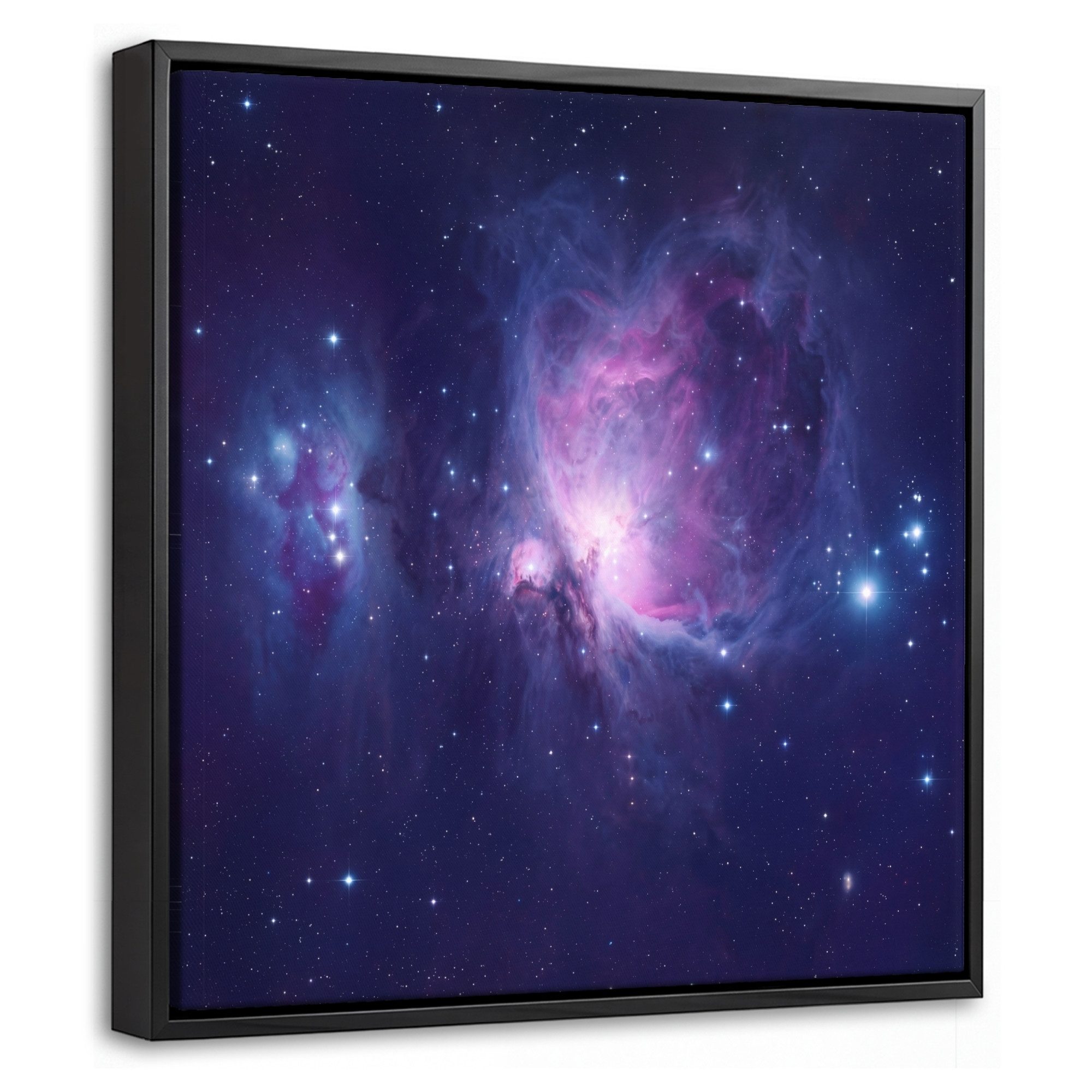 OneMillionCanvasses® Leinwandbild mit Rahmen - Weltraum - Sterne - Farbenfroh, Fotodruck (1 St), Leinwand Bilder Klein, Wand Dekoration Aesthetic 20x20cm