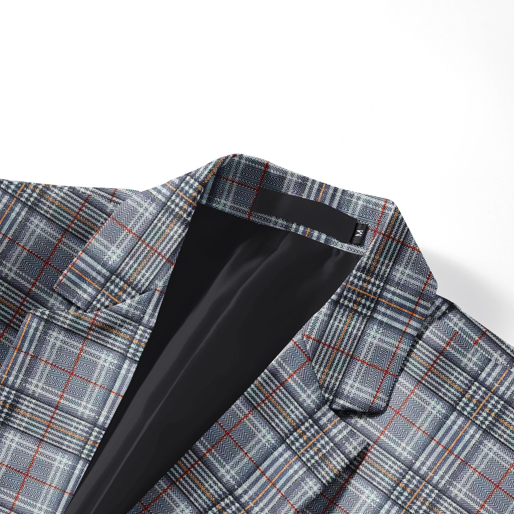 Allthemen Anzug (2 tlg) Slim Fit Herrenanzug im Farbeblock-Karomuster