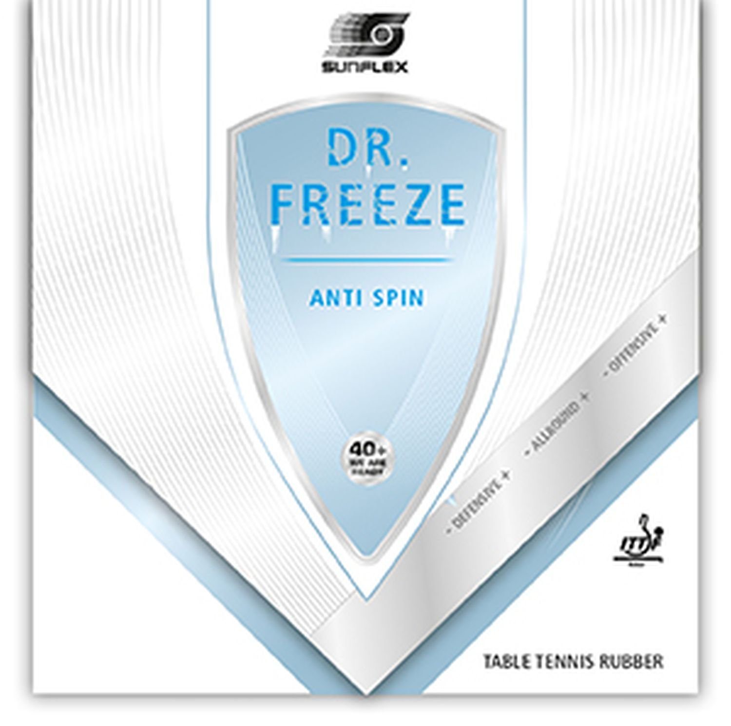 Tischtennisschläger DR. Freeze Belag, 1,25mm Schwamm schwarz