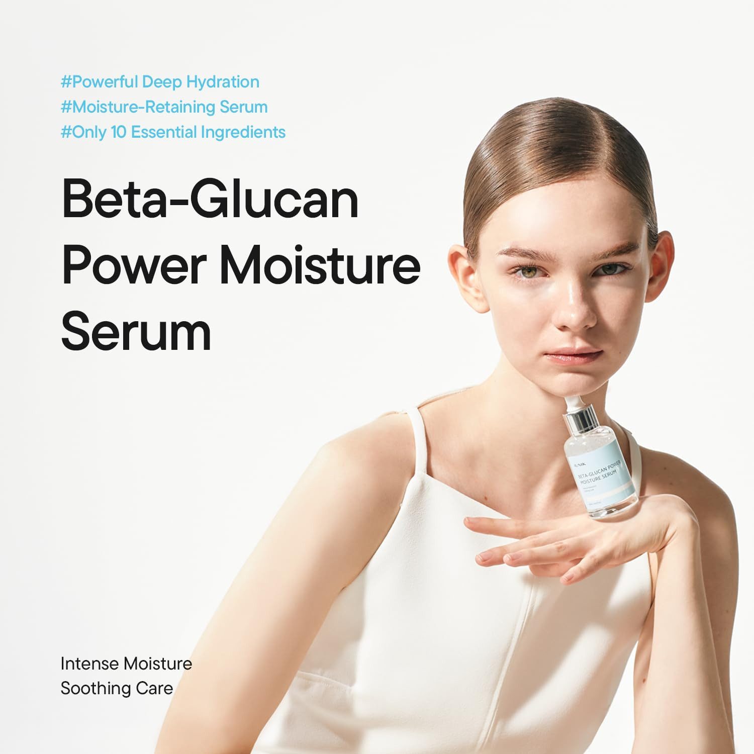 iUnik Gesichtsserum Beta-Glucan Power Moisture Serum 50ml – Intensiv feuchtigkeitsspendendes Gesichtsserum mit Beta-Glucan, für empfindliche &, trockene Haut, parfumfrei, parabenfrei, K-Beauty aus Korea