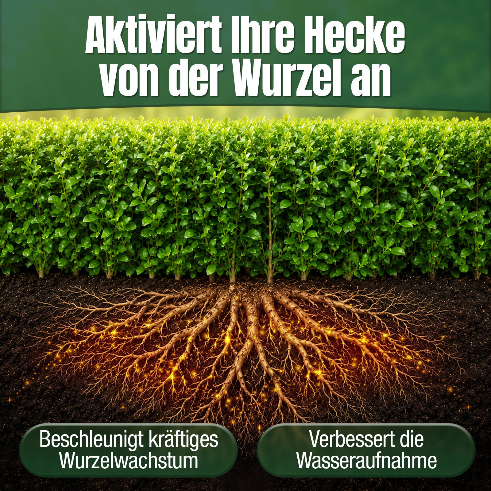 DÜNGEMEISTER Spezialdünger Heckenretter Heckendünger Dünger für grüne Hecken 5/10kg, Granulat, Extra Magnesium, Spezialdünger für Hecken, junge Gehölze und Neua – Bild 4 von 5