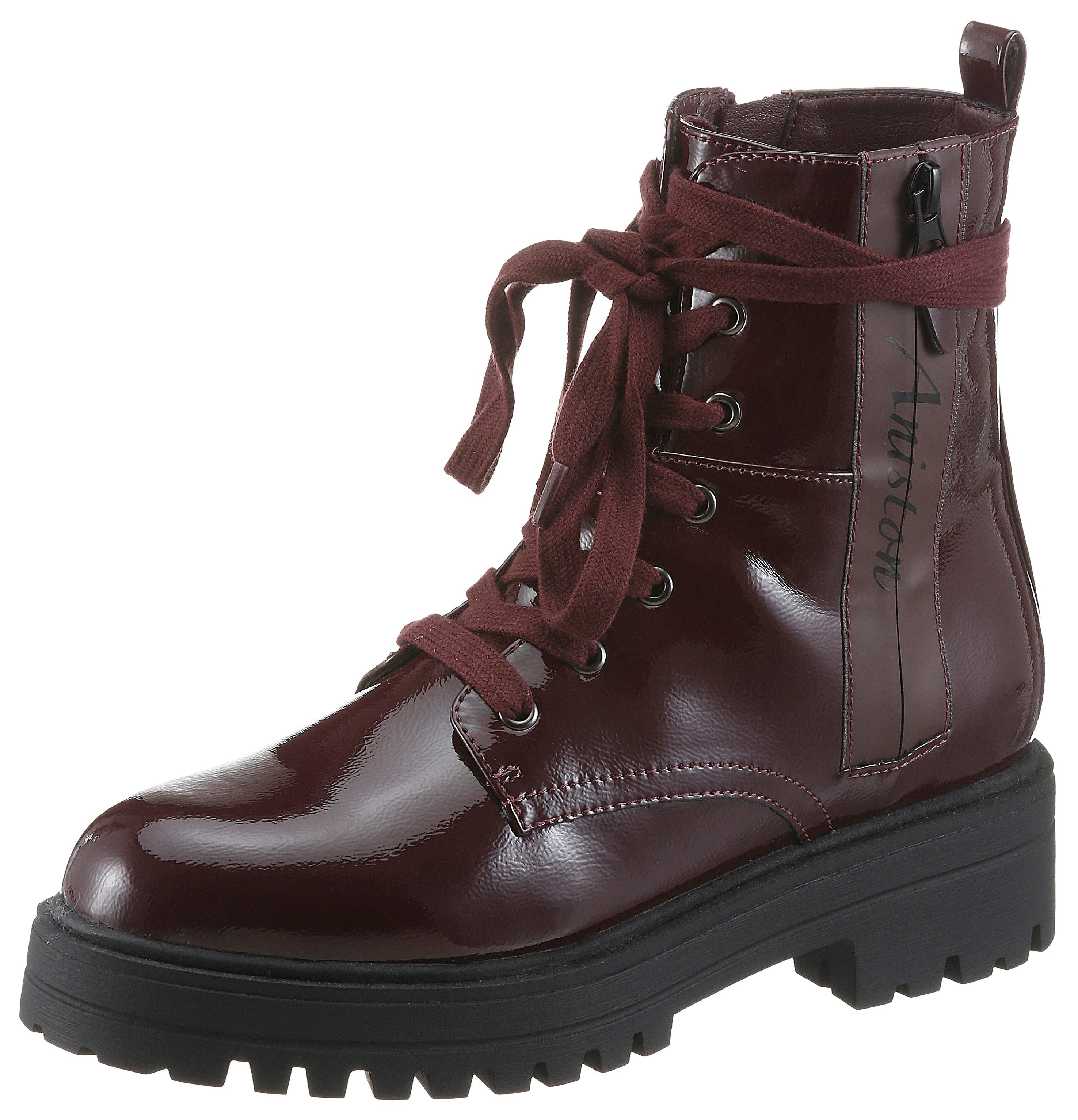 Aniston SHOES Schnürboots Ankle Boots mit Reißverschluss, in Glanz-Optik - NEUE KOLLEKTION – Bild 3 von 5