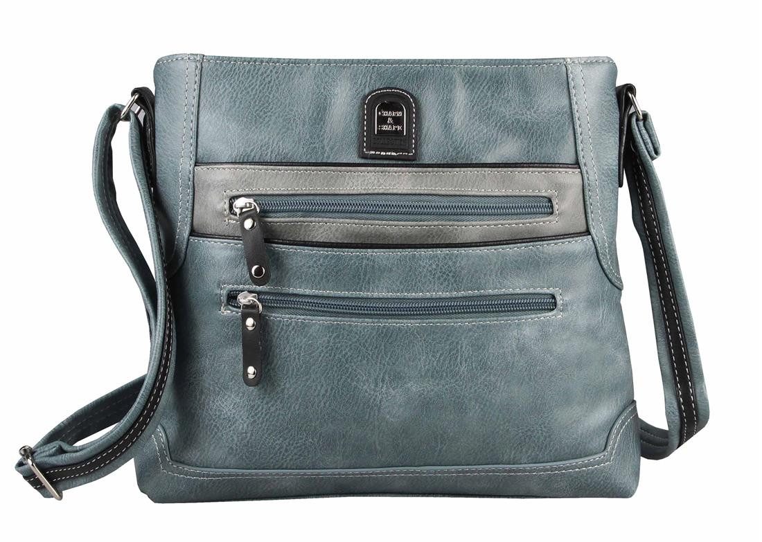 ITALYSHOP24 Schultertasche Damen Tasche Umhängetasche CrossBody Schultertasche CrossOver, Vintage Shopper Leder Optik Reisetasche Handtasche