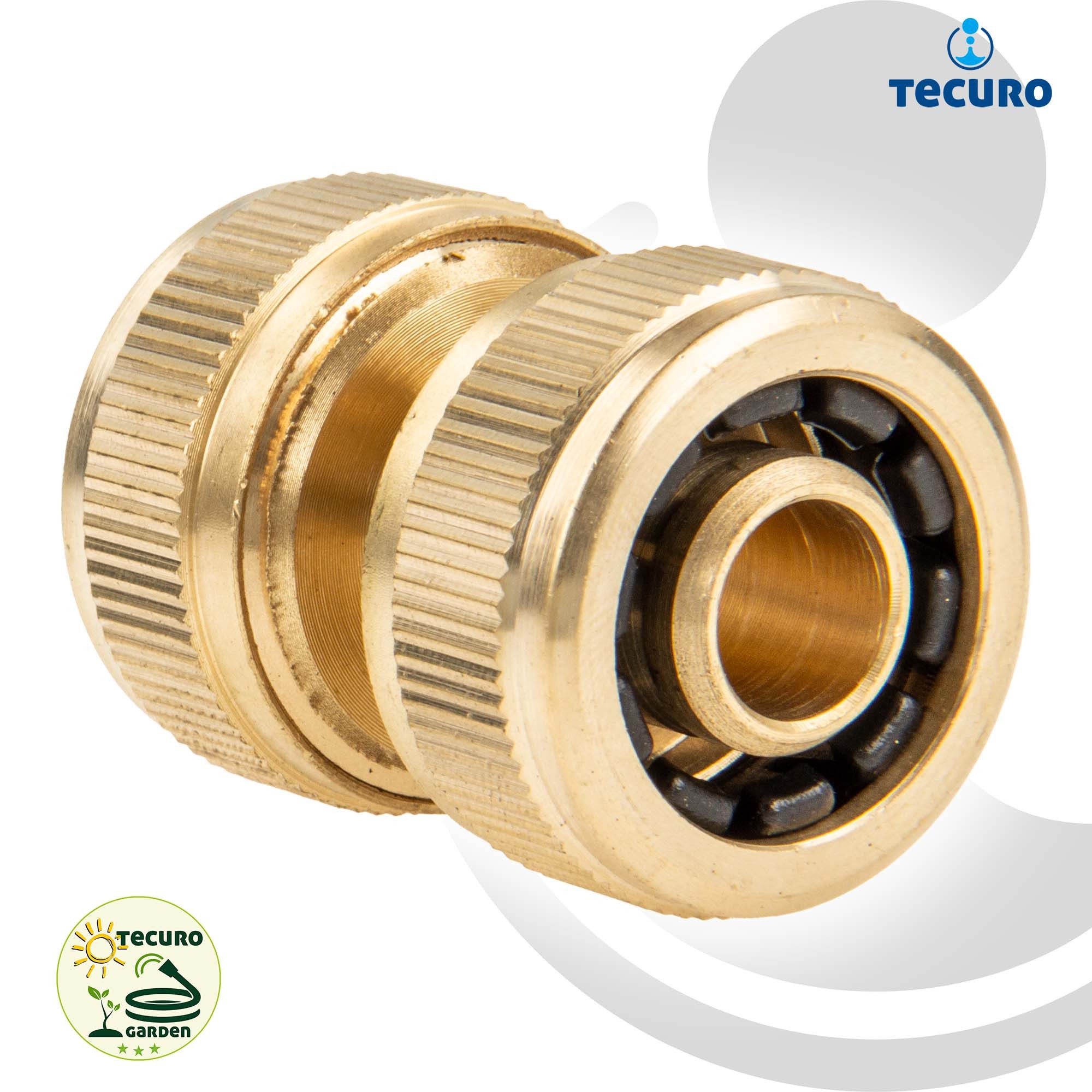 tecuro Schlauchverbinder Schlauchverbinder für Wasserschläuche 1/2 Zoll (13 mm)