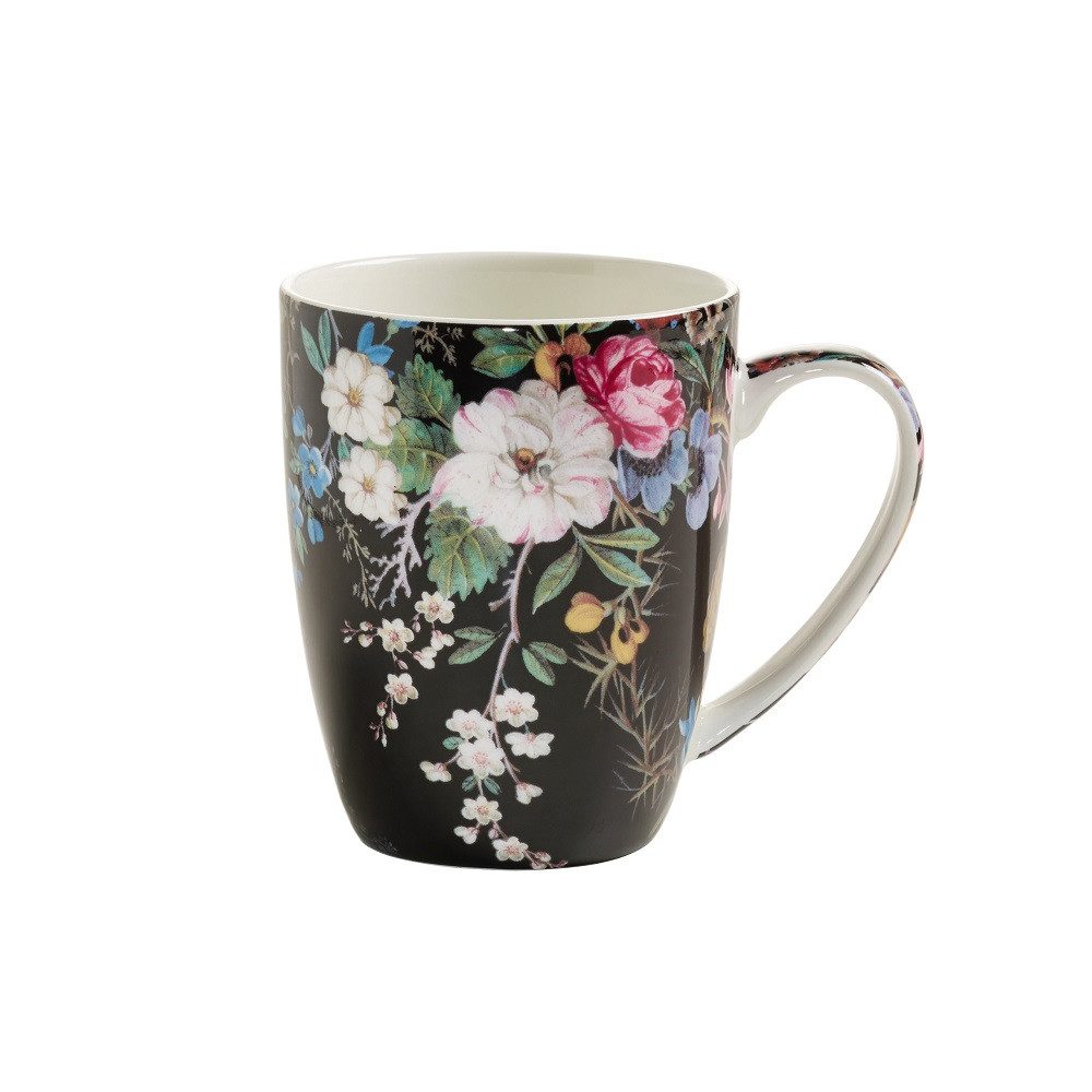 Maxwell & Williams Becher Maxwell&Williams Kilburn Midnight Blossom Becher 400 ml, Porzellan