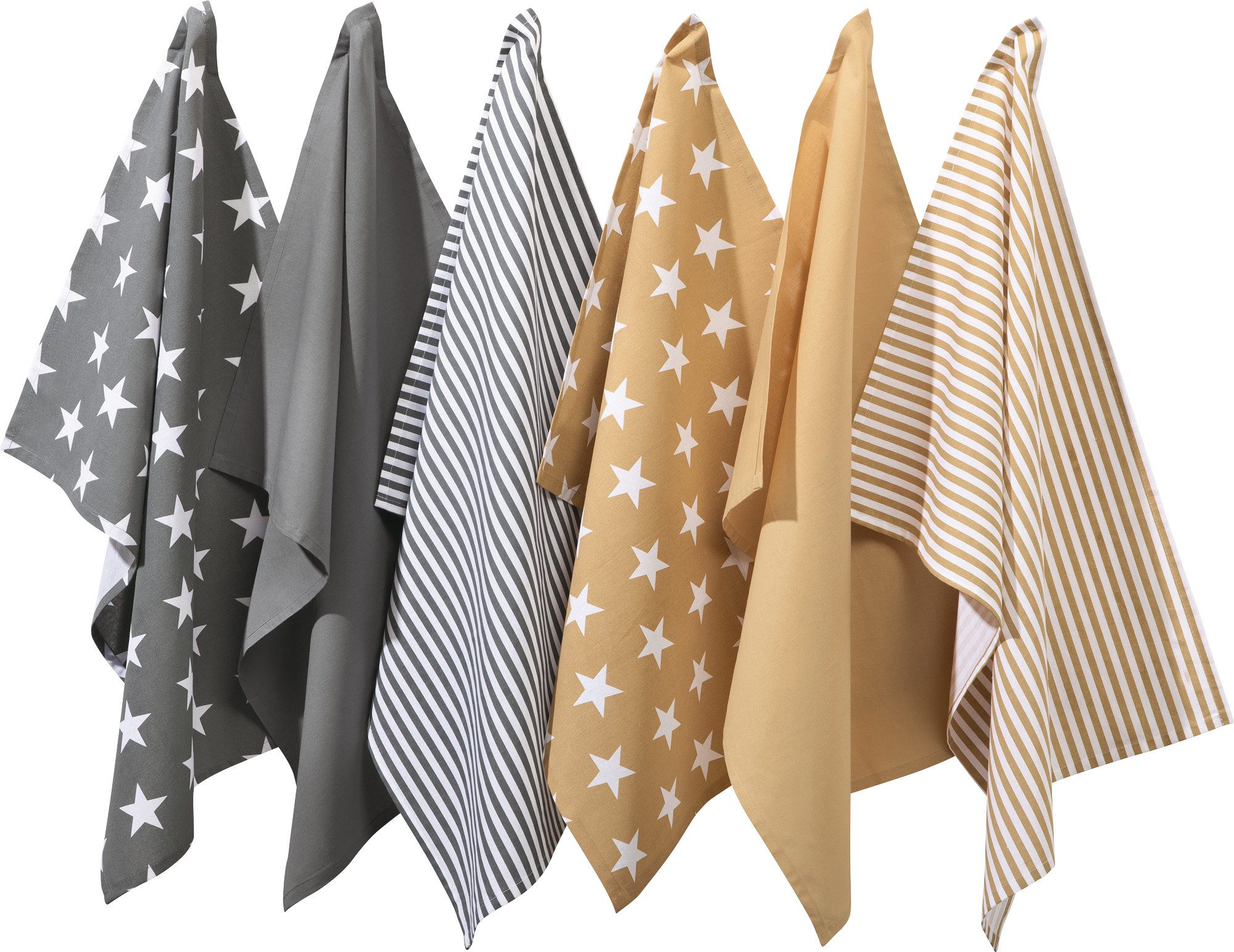 REDBEST Geschirrtuch Geschirrtuch 6er-Pack, Baumwolle Streifen