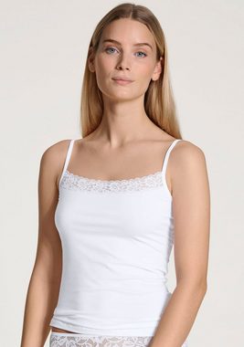 CALIDA Unterhemd Natural Comfort Lace (1-St) Top mit verstellbaren Trägern, zarter Spitzen-Look