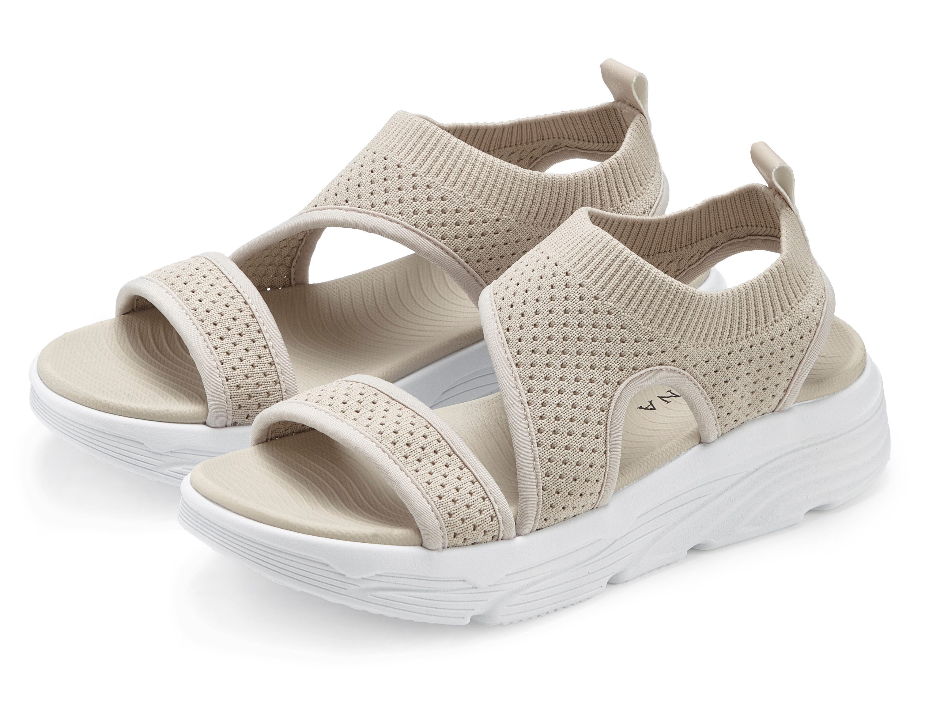 LASCANA Sommerschuh Sandale Sandalette, Sommerschuh aus elastischem Textil besonders leicht VEGAN