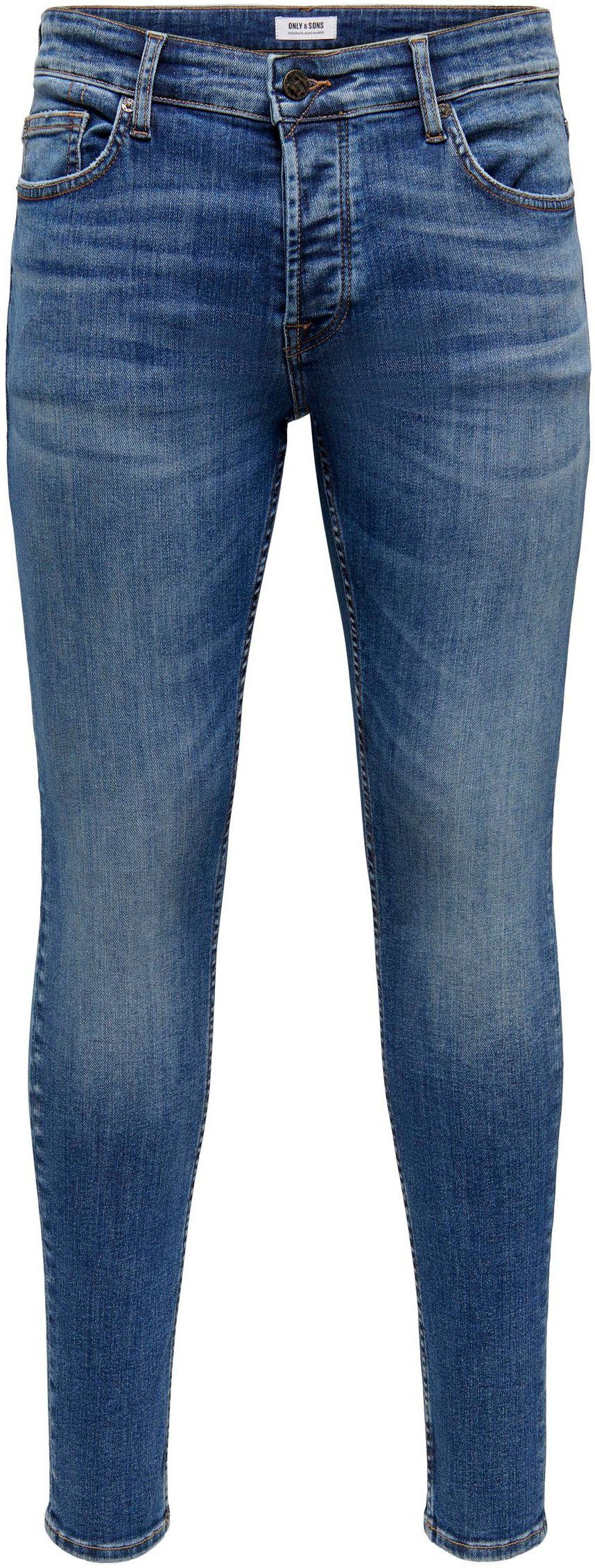 Skinny-fit-Jeans Warp ONLY blue denim & SONS