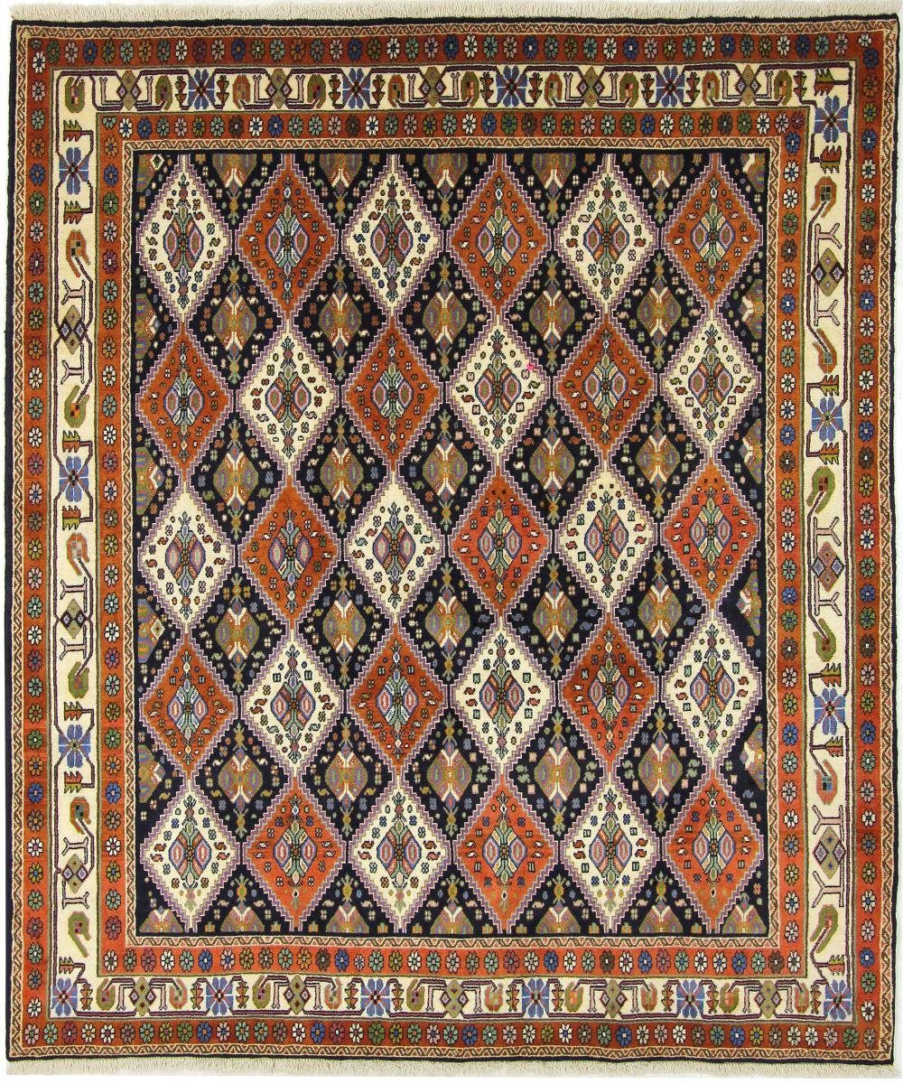 Orientteppich Shahrbabak 184x215 Handgeknüpfter Orientteppich Nain Höhe: Trading, rechteckig, Perserteppich, / 12 mm