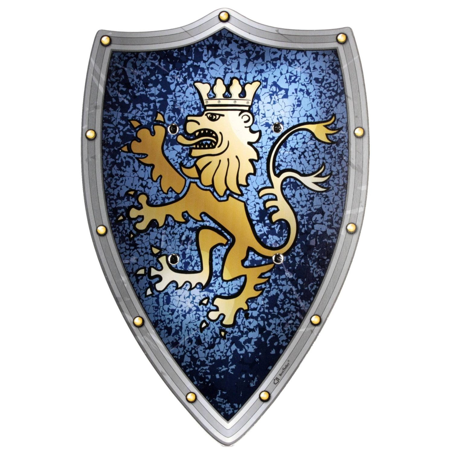 BestSaller Kinderbogenset Ritterschild "Edler Ritter" mit Löwen Motiv, Holz, 49 x 32 cm