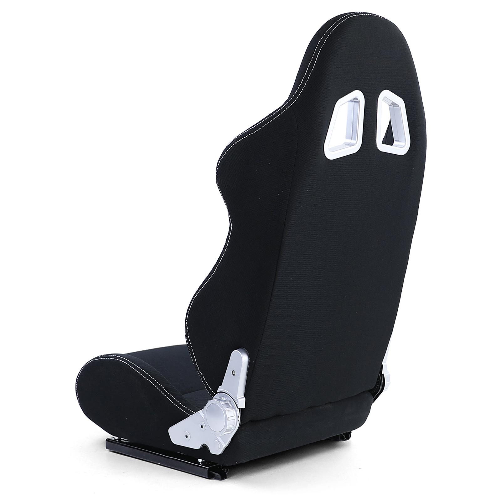 Tenzo-R Gaming Chair Sportsitz Halbschalensitz Stoff Schwarz Grau mit Konsole