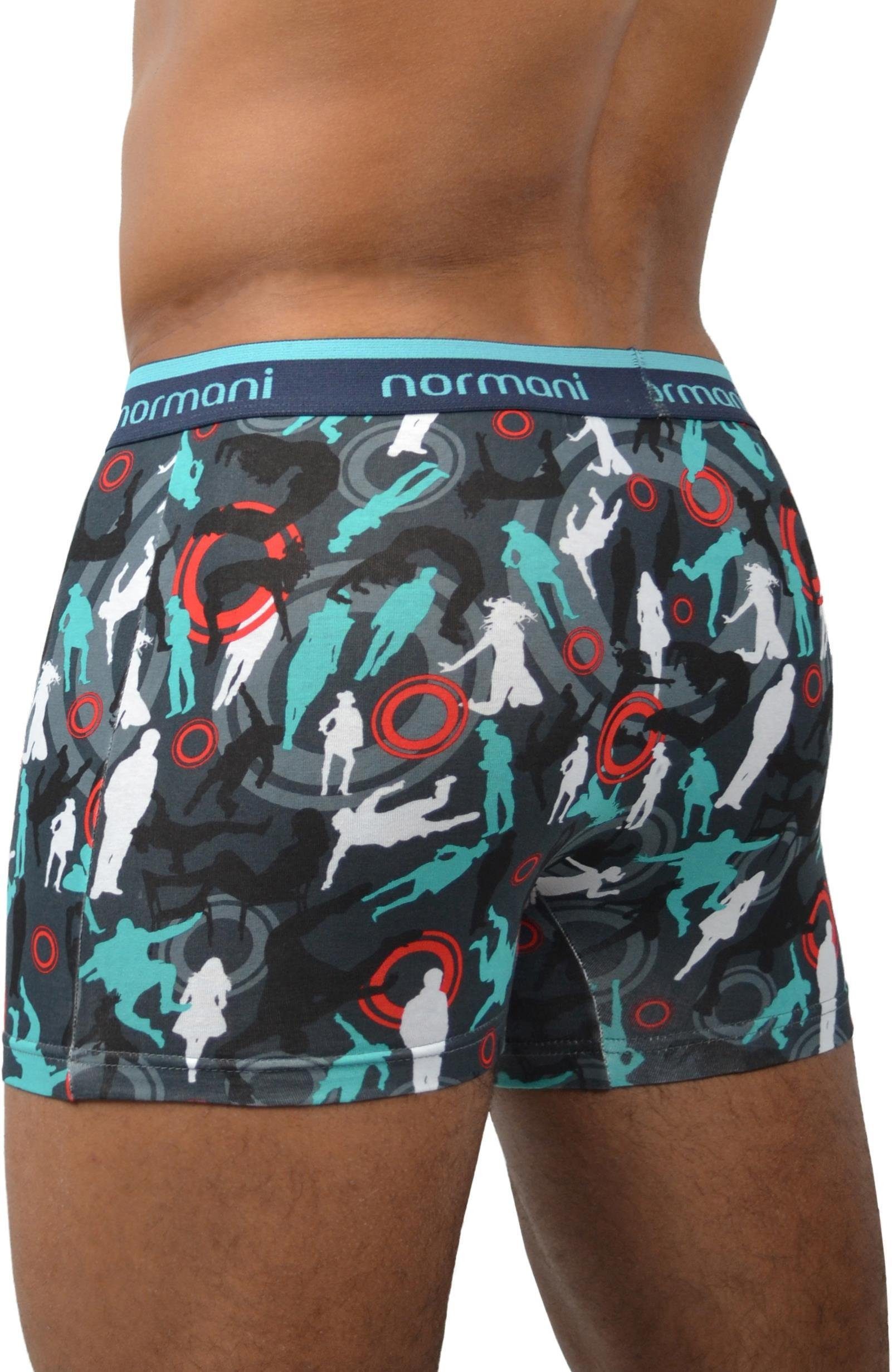 normani Retro Boxer 6 Stück Retro Boxershorts aus Baumwolle Unterhose aus atmungsaktiver Baumwolle