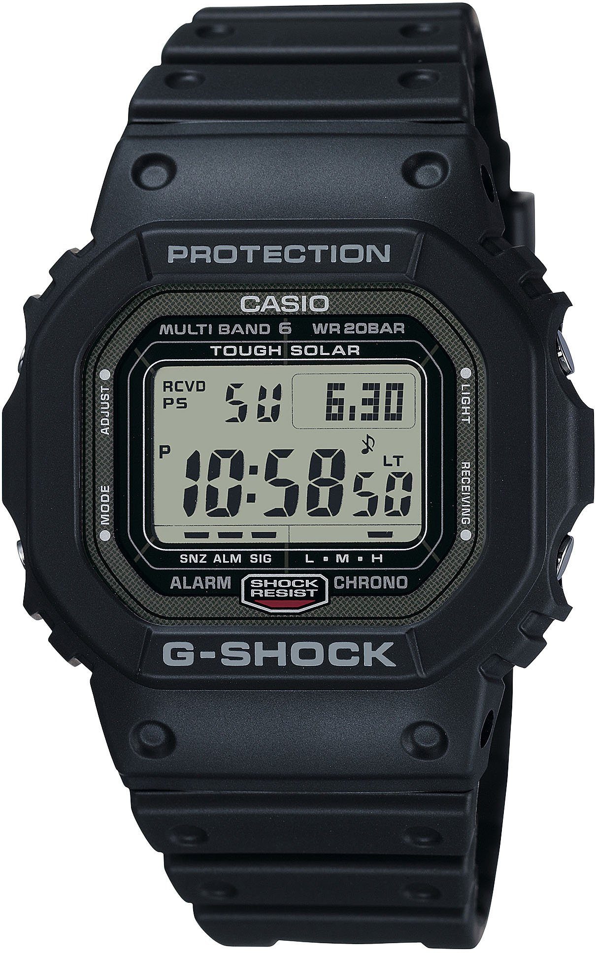 CASIO G-SHOCK Funkchronograph GW-5000U-1ER, Solaruhr, Armbanduhr, Herrenuhr, digital, retro,bis 20 bar wasserdicht