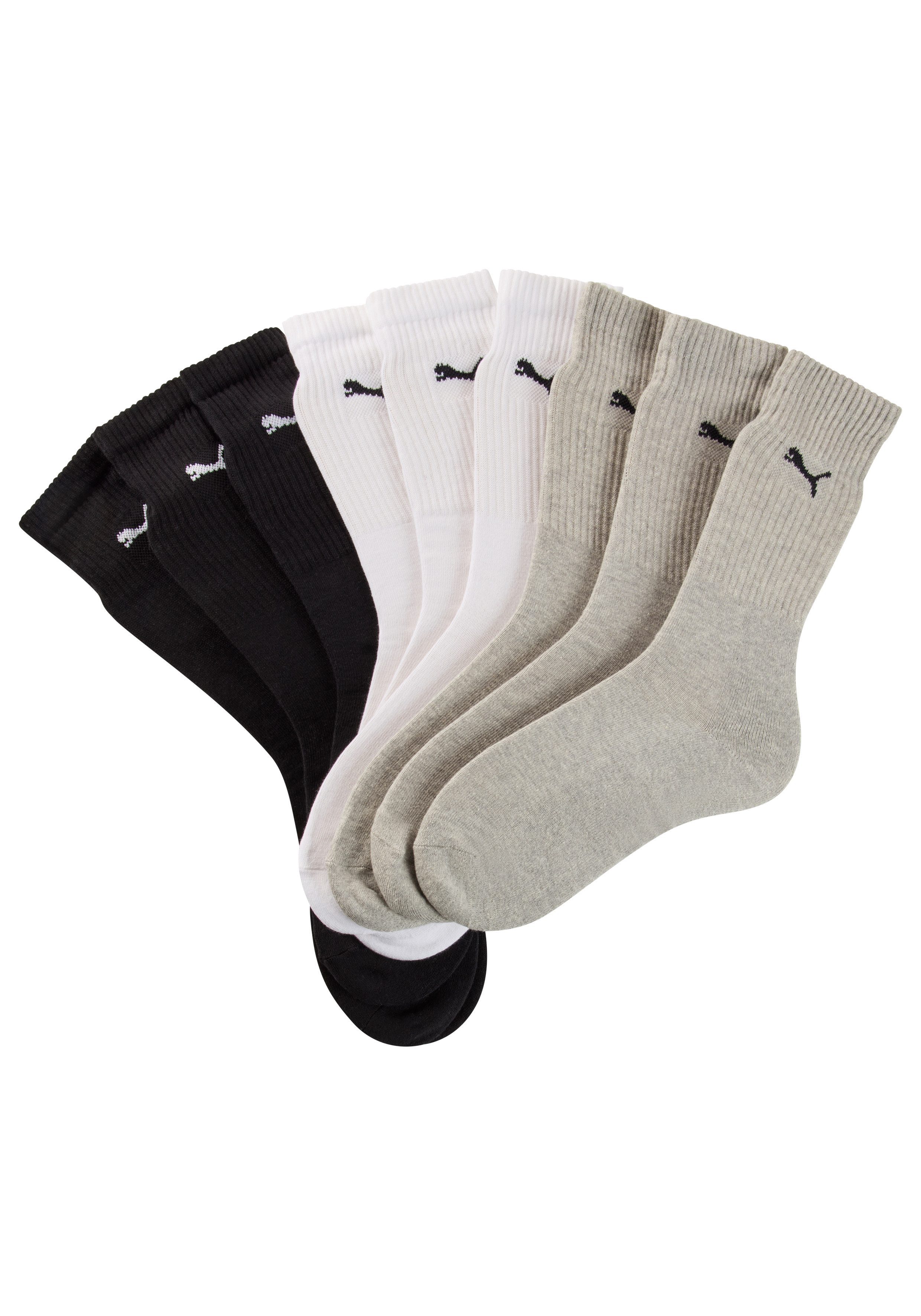 PUMA Socken PUMA CREW SOCK 9P ECOM (9-Paar, 9 Paar) Tennissocken, atmungsaktiv, feuchtigkeitsregulierend