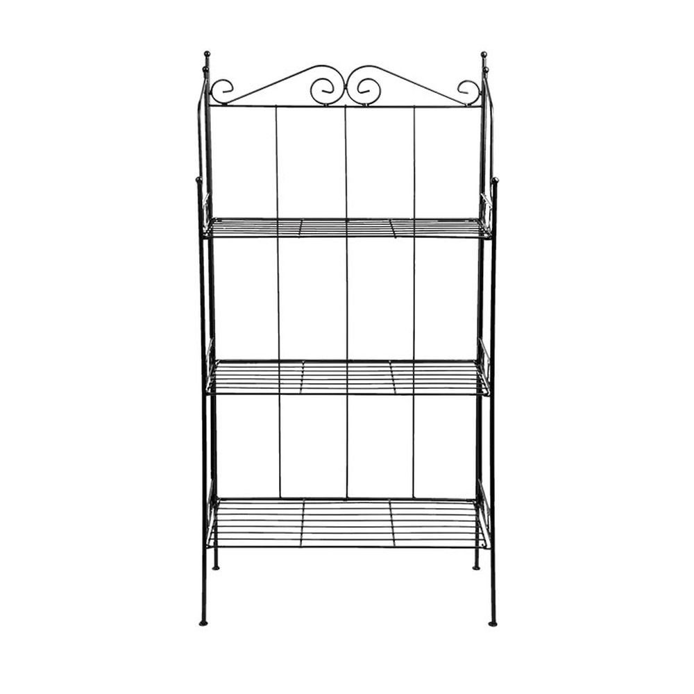 St), Blumentöpfe für schwarz, Faltbare Rivanto Blumentopf Regal (Set, Eisen-Etagere 56,5x26xH110cm 2