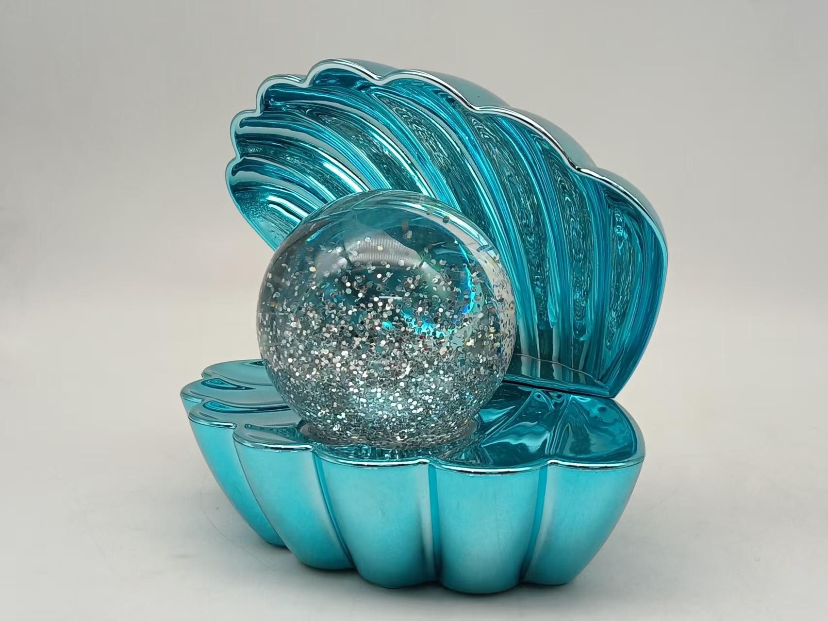 LED Tischleuchte SHELLY, Deko Tischlampe in Muschelform mit RGB Farbwechsel, 0,8W 15Lm