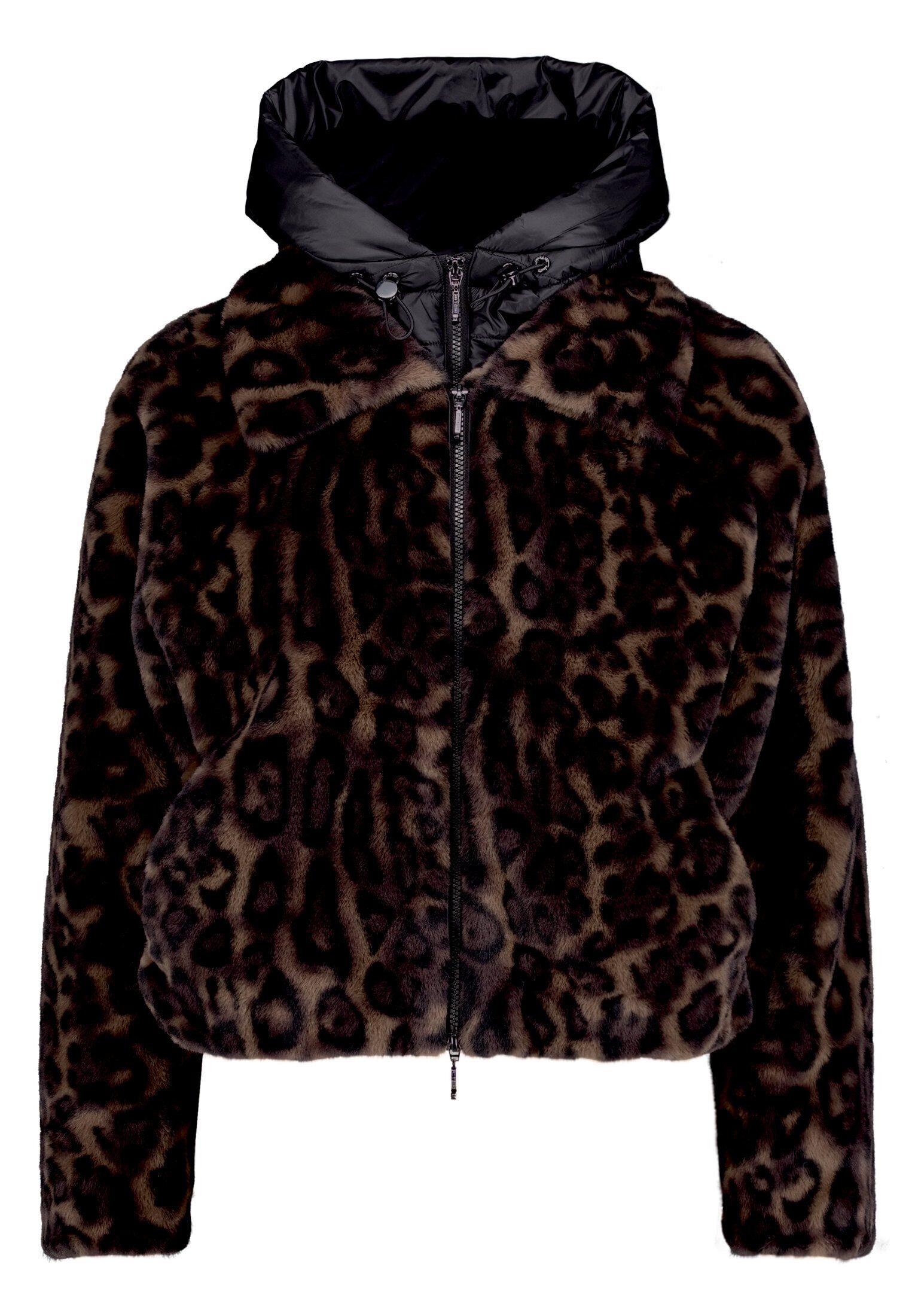 Amber & June Plüschjacke Damen mit abnehmbarem Westenteil