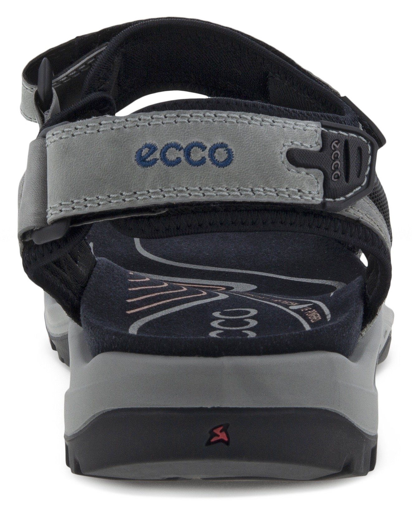 Ecco Trekking-Optik grau-schwarz in Offroad Riemchensandale