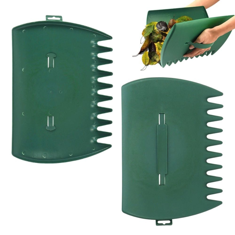 MEGAGOODS Laubgreifer Laubgreifer Set Garten XL mit Zacken Handrechen Laubsammler DE., Ergonomische Handhabung