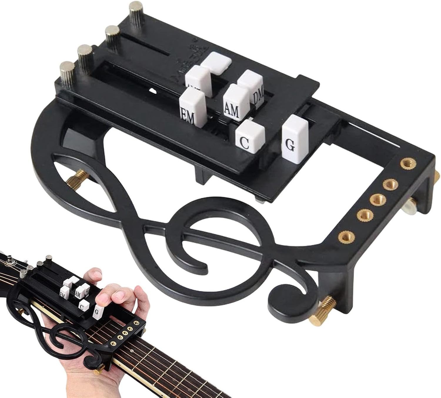 Gitarrenmechanik-Set Gitarren-Akkord-Werkzeug, Gitarren-Akkord-Presser für Anfänger