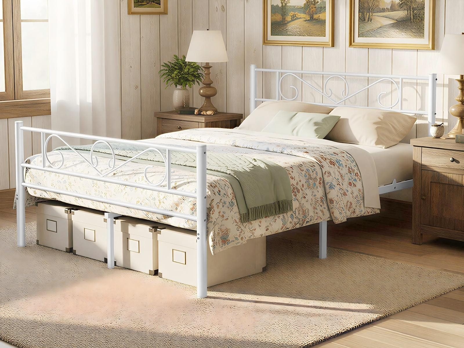 VASAGLE Bettgestell (1-tlg), aus Metall, Bettrahmen, hochtragfähig, in 5 Gr günstig online kaufen