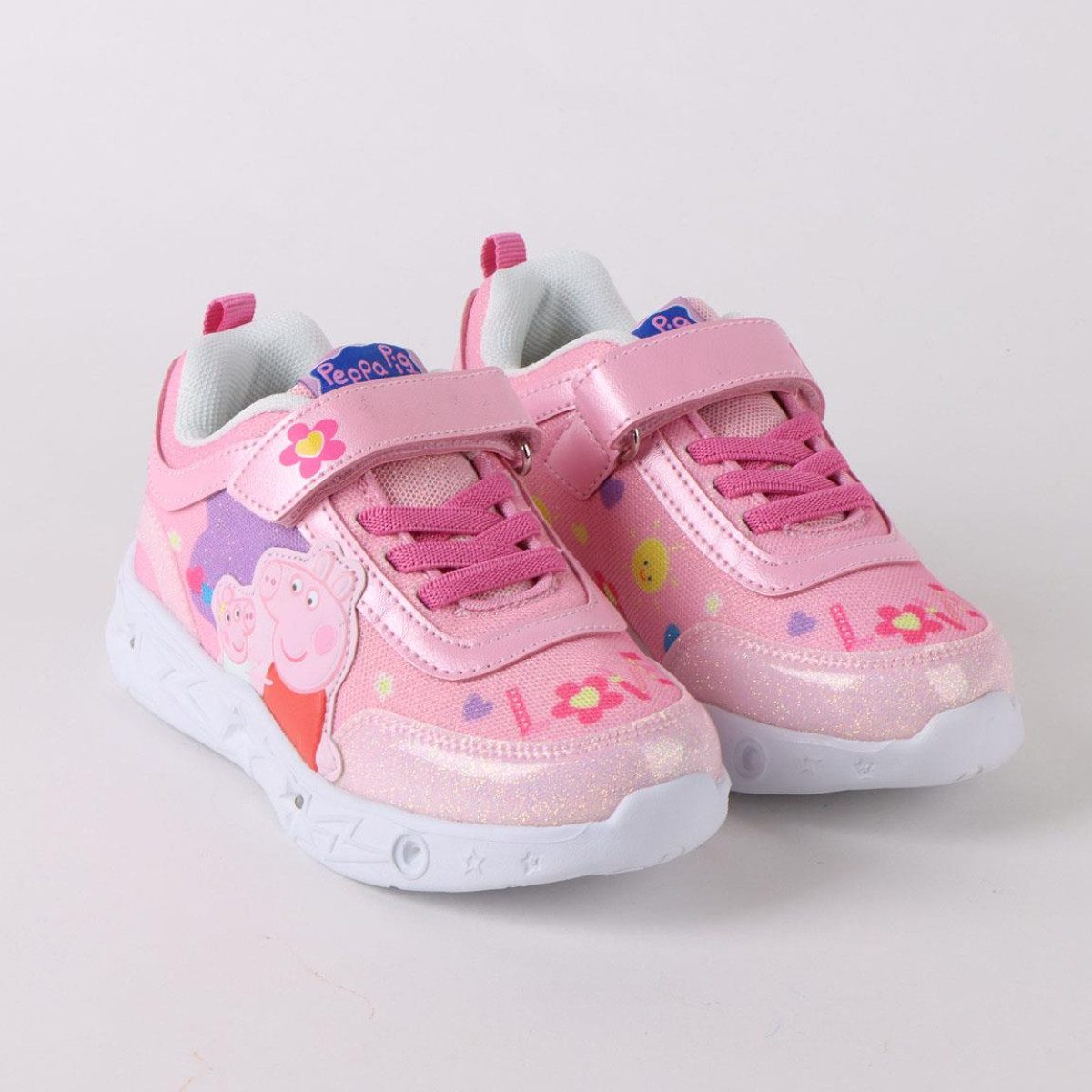 Peppa Pig Kinder Sportschuhe mit Lichteffekt leichte Freizeitschuhe Sneaker – Bild 4 von 5