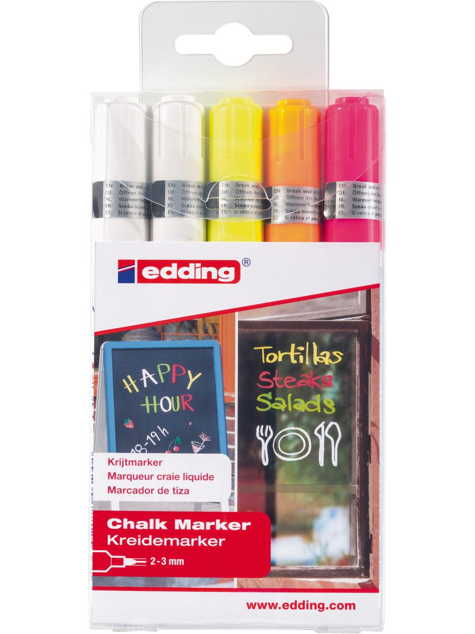 edding Kreidemarker edding 4095 Kreidemarker 5er-Set