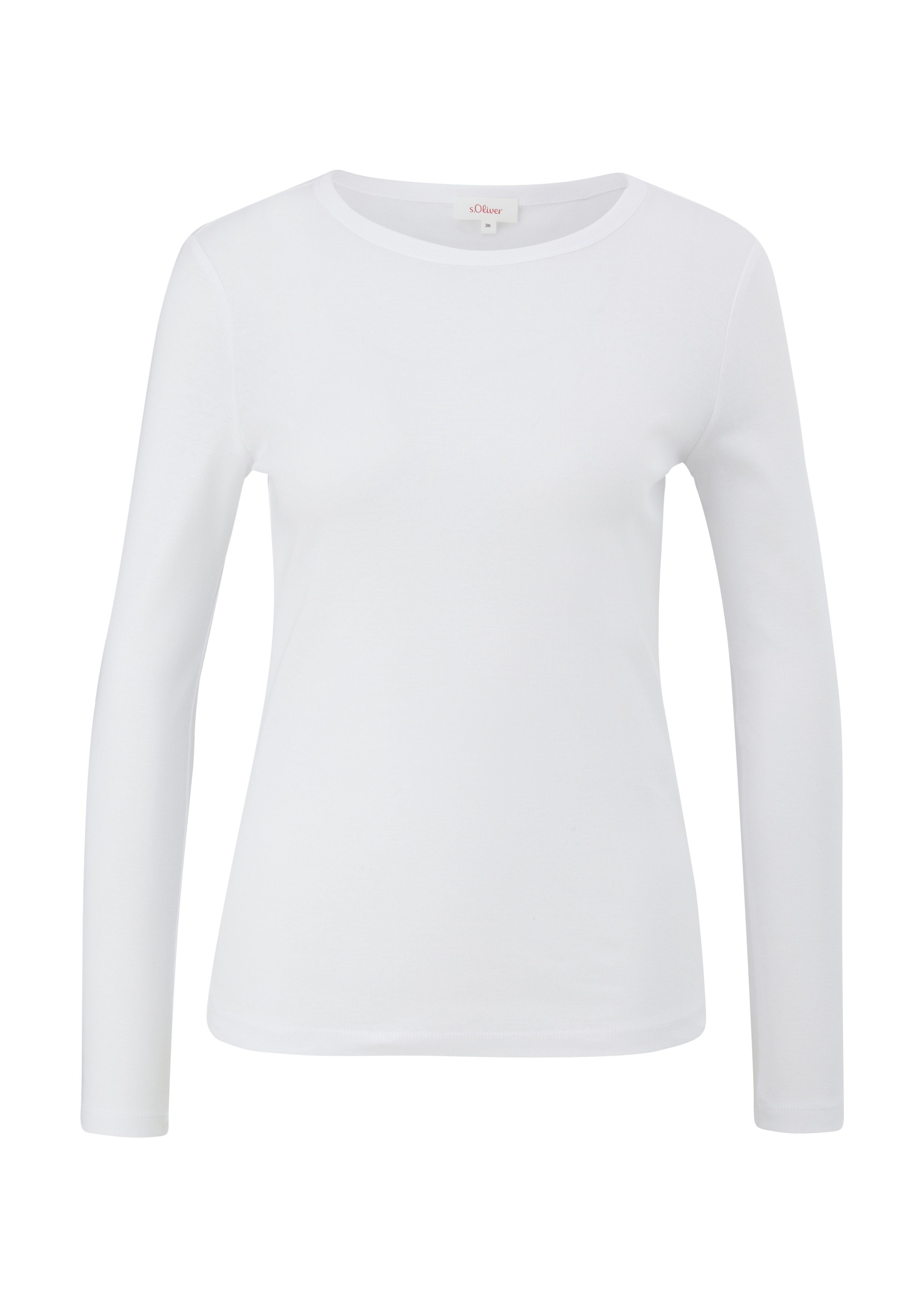 s.Oliver Langarmshirt, mit U-Boot-Ausschnitt günstig online kaufen