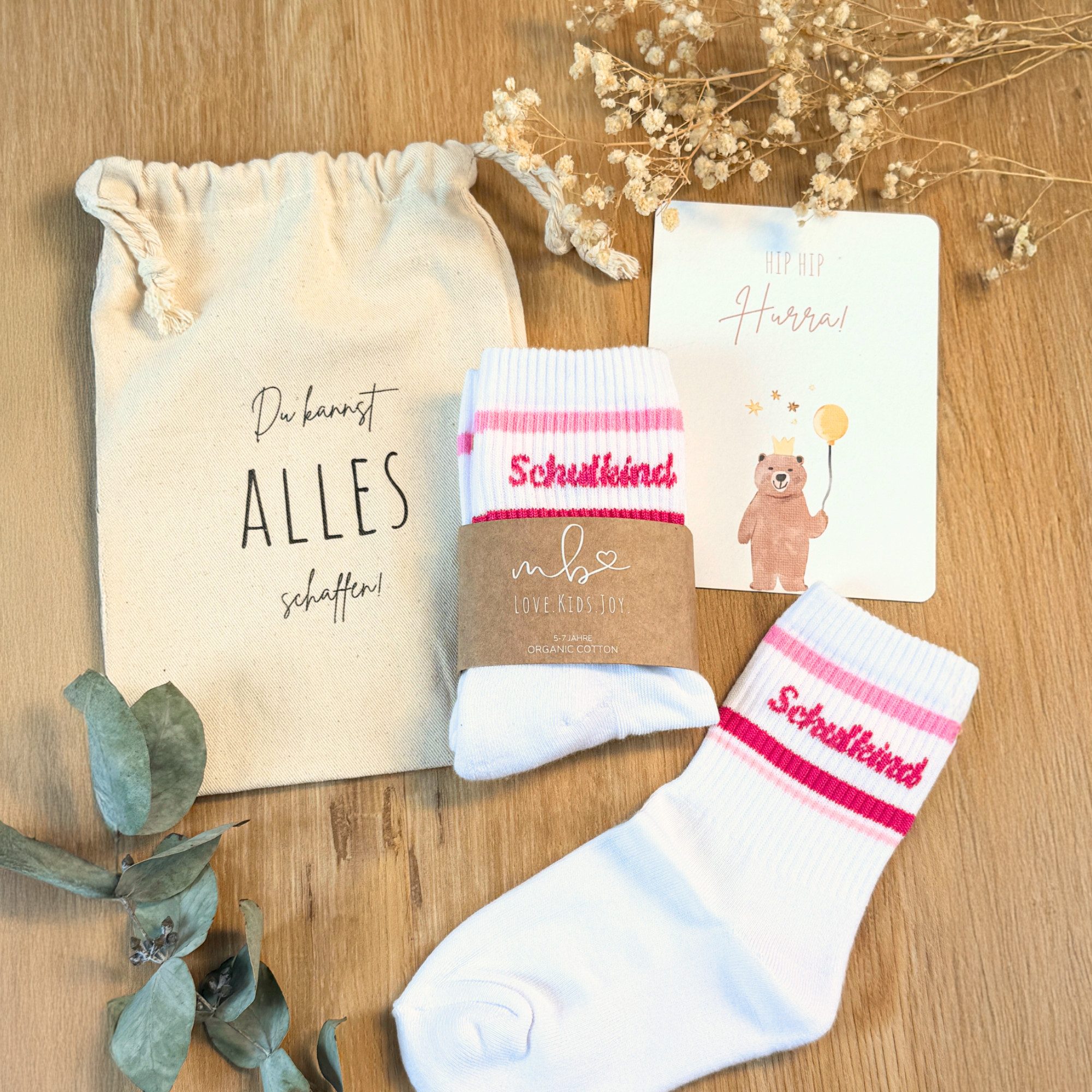 MeinBaby123® Freizeitsocken Schulkind Socken, Geschenk zur Einschulung, Geschenkidee Einschulung, Outfit Einschulung, Schulkind 2025