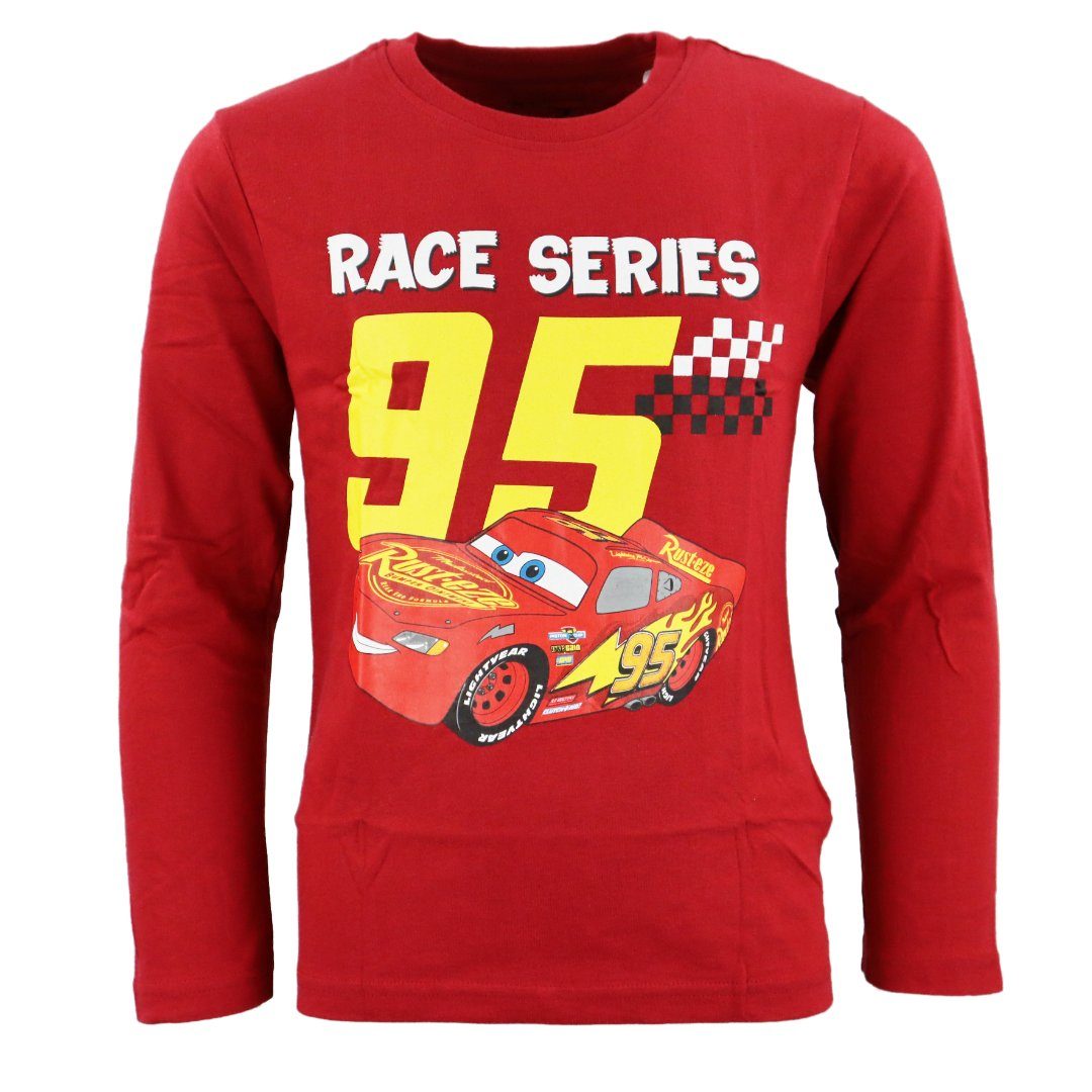 Disney Langarmshirt Disney Cars Lighning MCQueen Kinder Jungen langarm Shirt Gr. 98 bis 128, Baumwolle