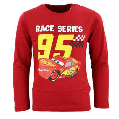 Disney Langarmshirt Cars Lighning MCQueen Kinder Jungen Shirt Gr. 98 bis 128, 100% Baumwolle