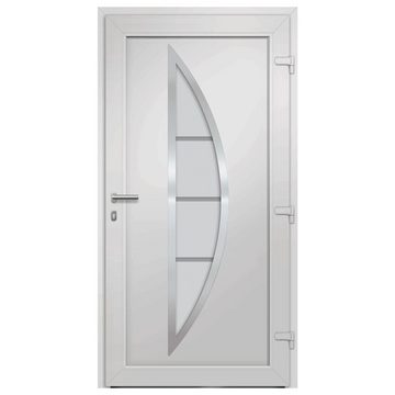 vidaXL Haustür Haustür Weiß 88x200 cm Eingangstür Außentür Nebeneingangstür